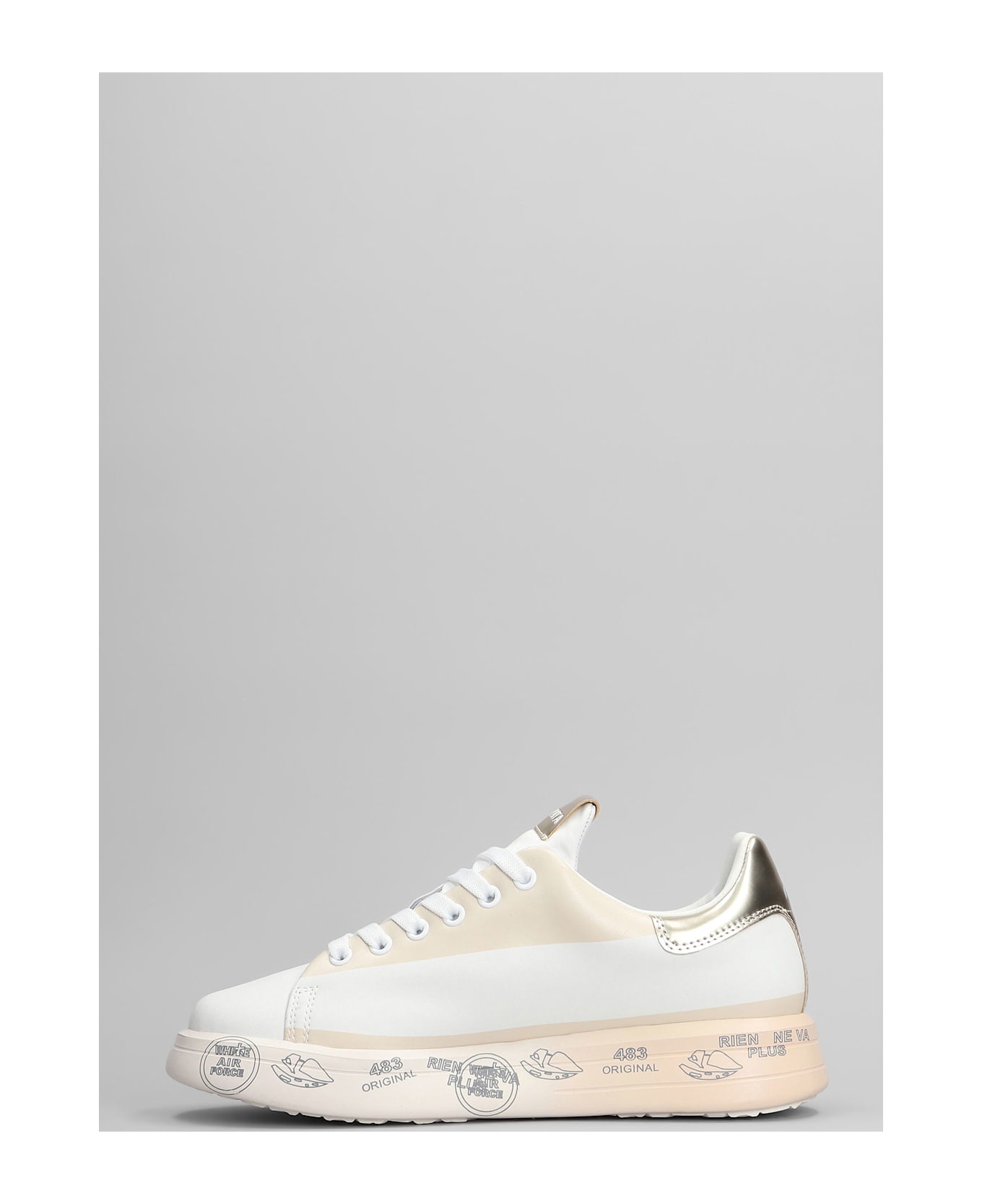 Premiata Belle Sneakers In White Leather - white