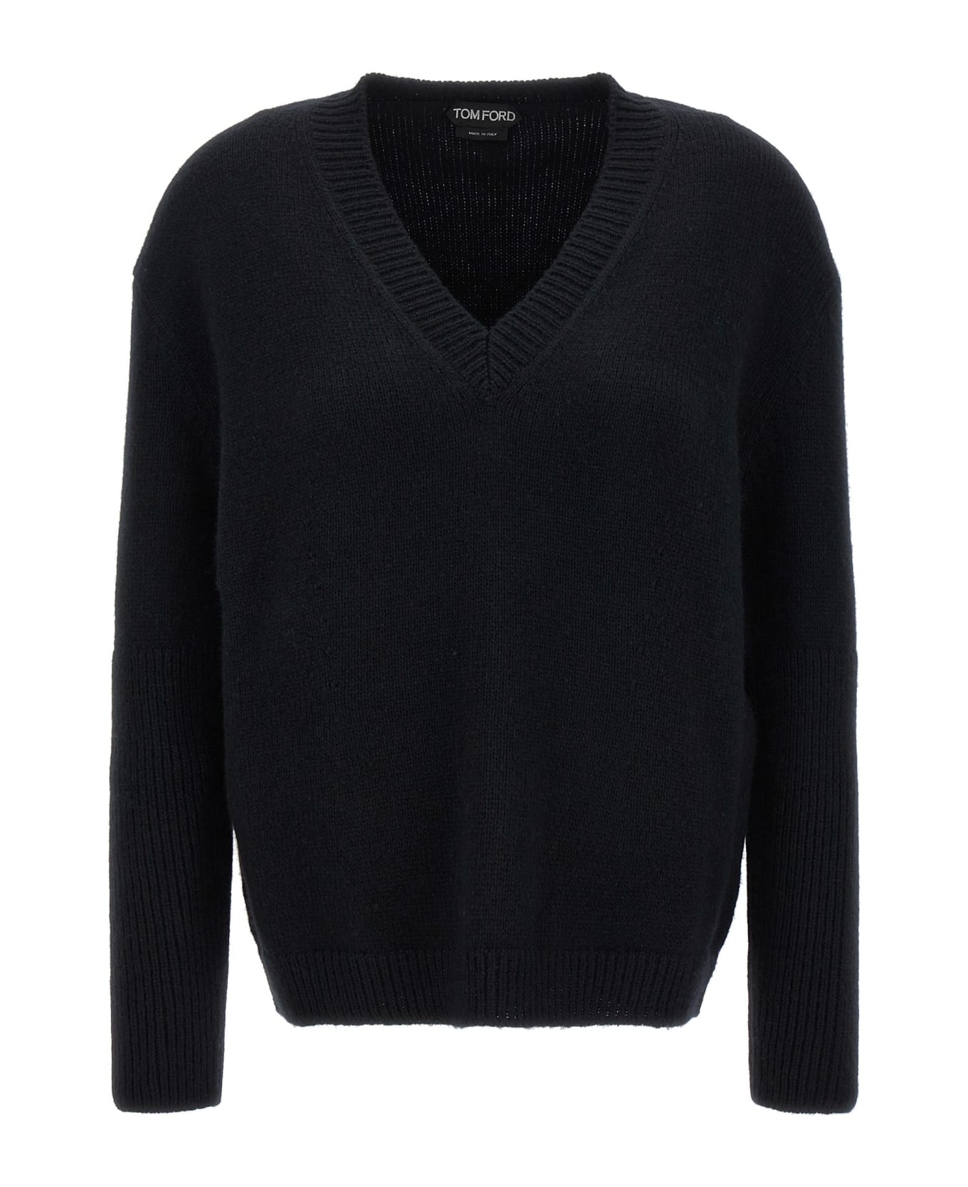 Tom Ford Mixed Cachemire Sweater - Black