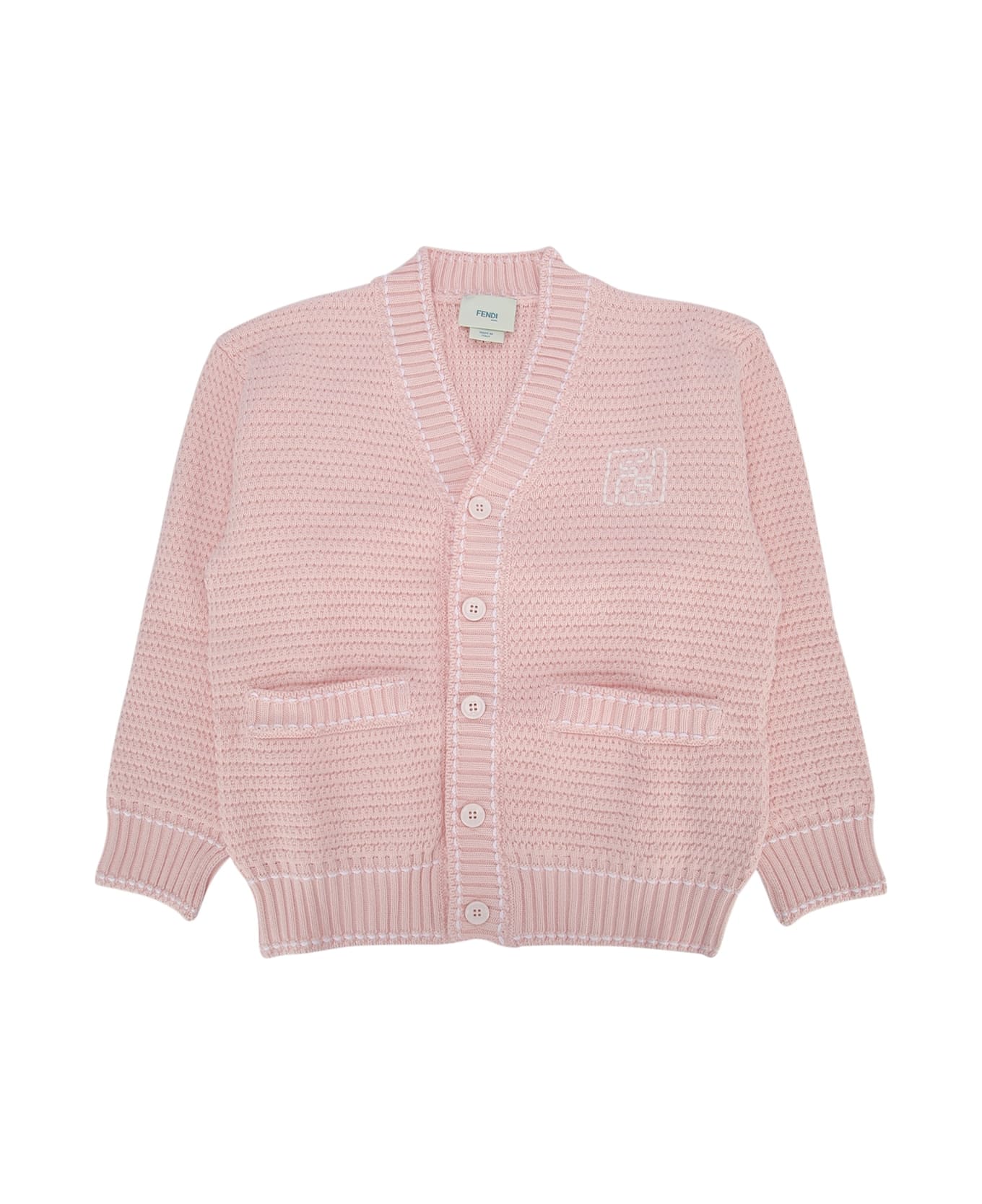 Fendi Cardigan Selleria Knit - BABYPINK
