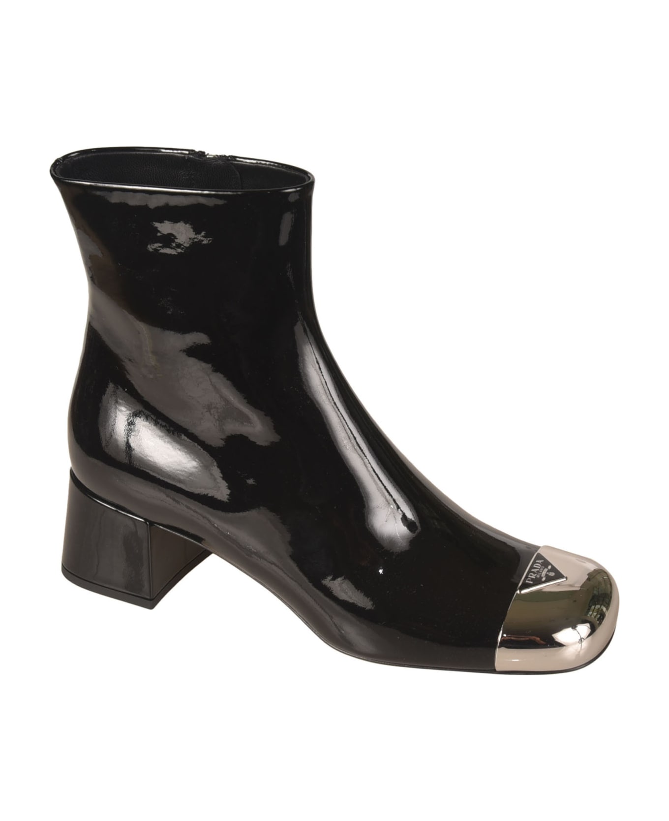 Prada Metallic Toe Boots - Black
