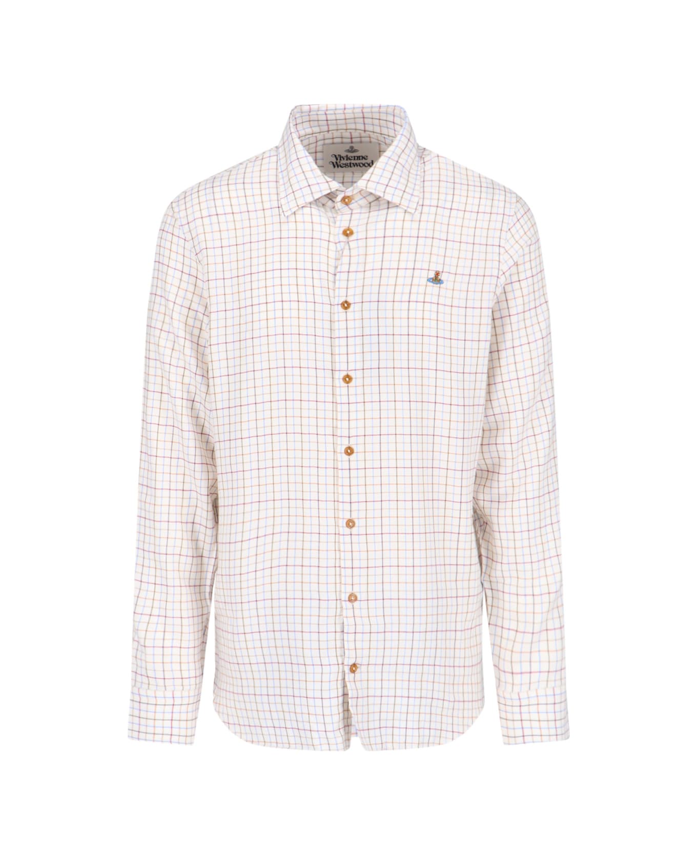 Vivienne Westwood 
ghost
 Check Shirt - Cream