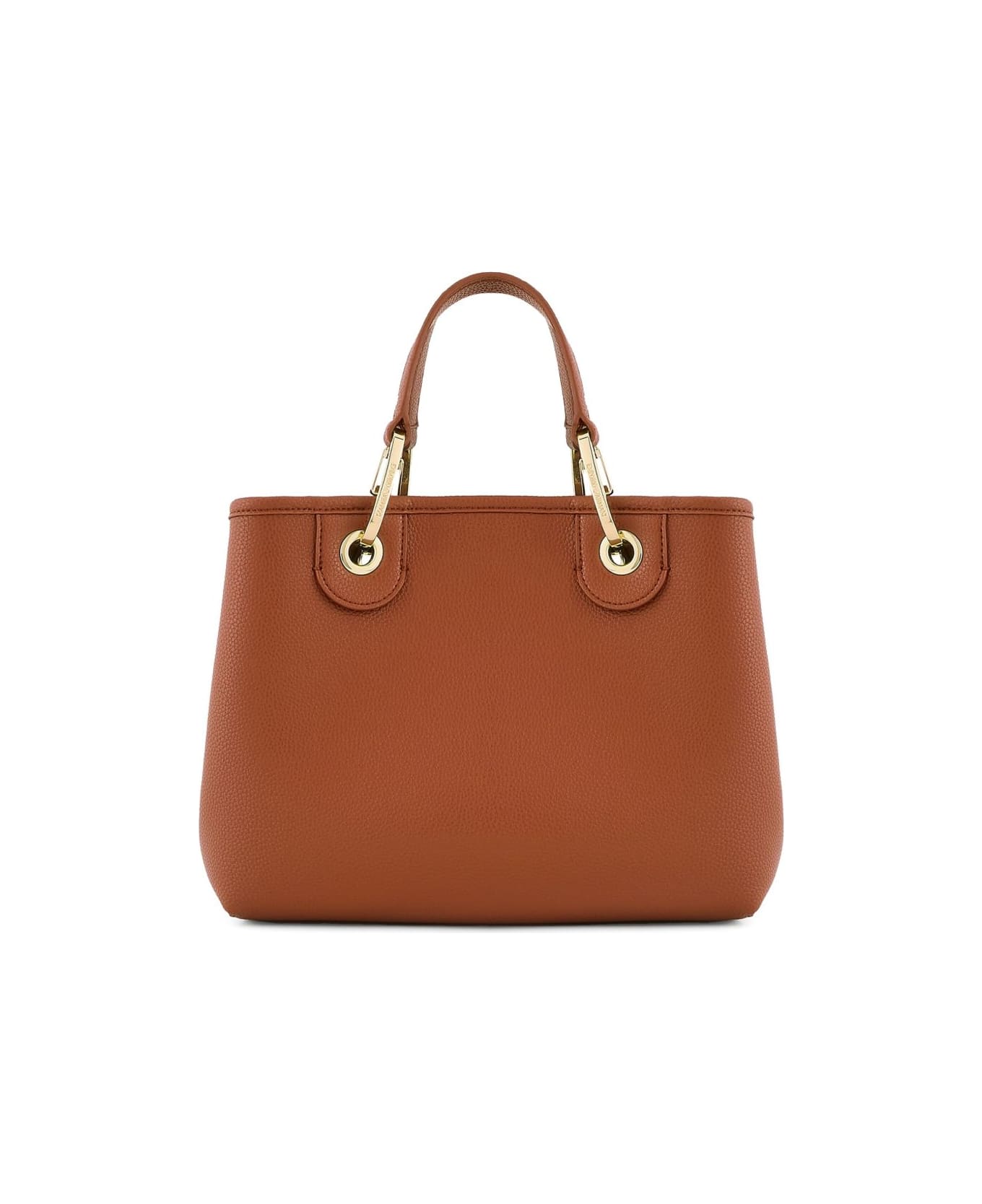 Emporio Armani Myea Small Tote Bag - Leather Brown