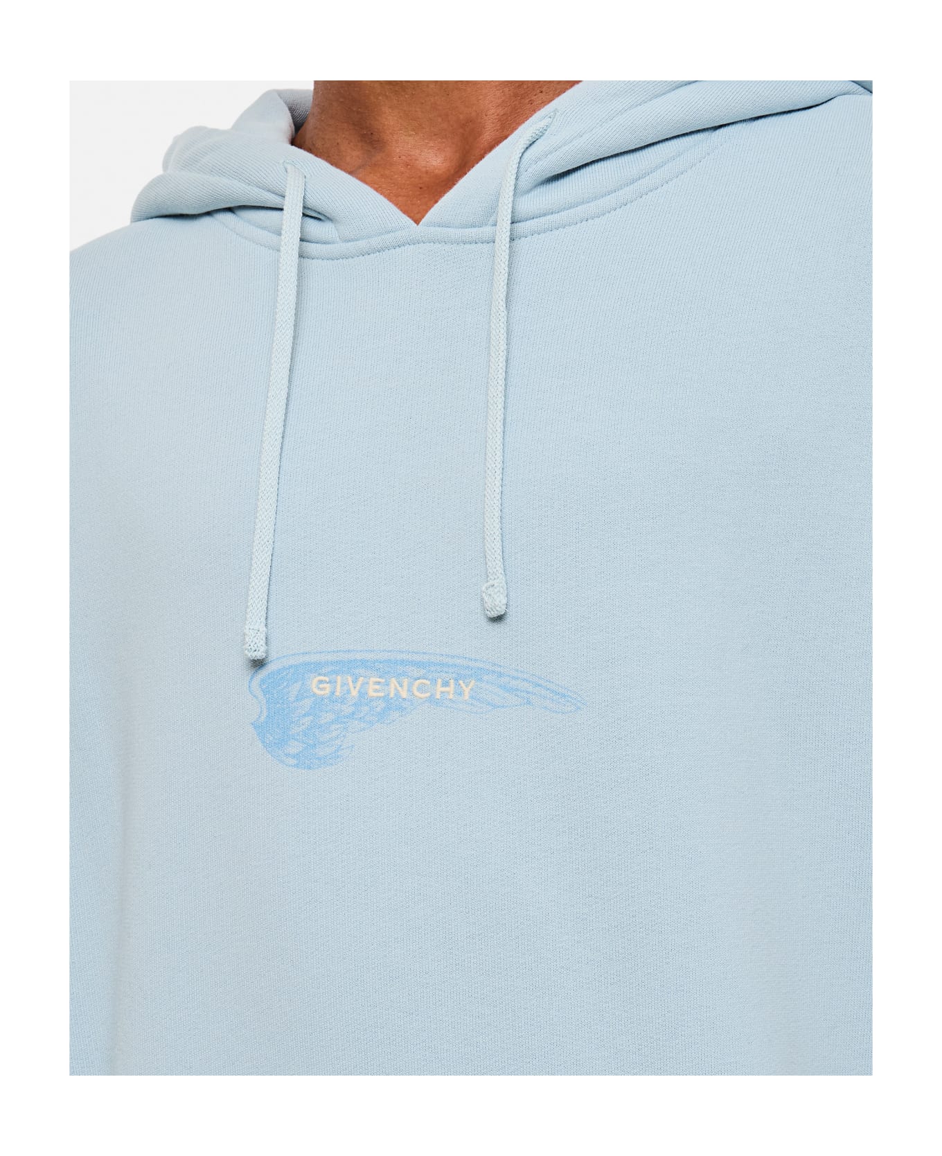 Givenchy Cotton Hoodie - Clear Blue ニットウェア