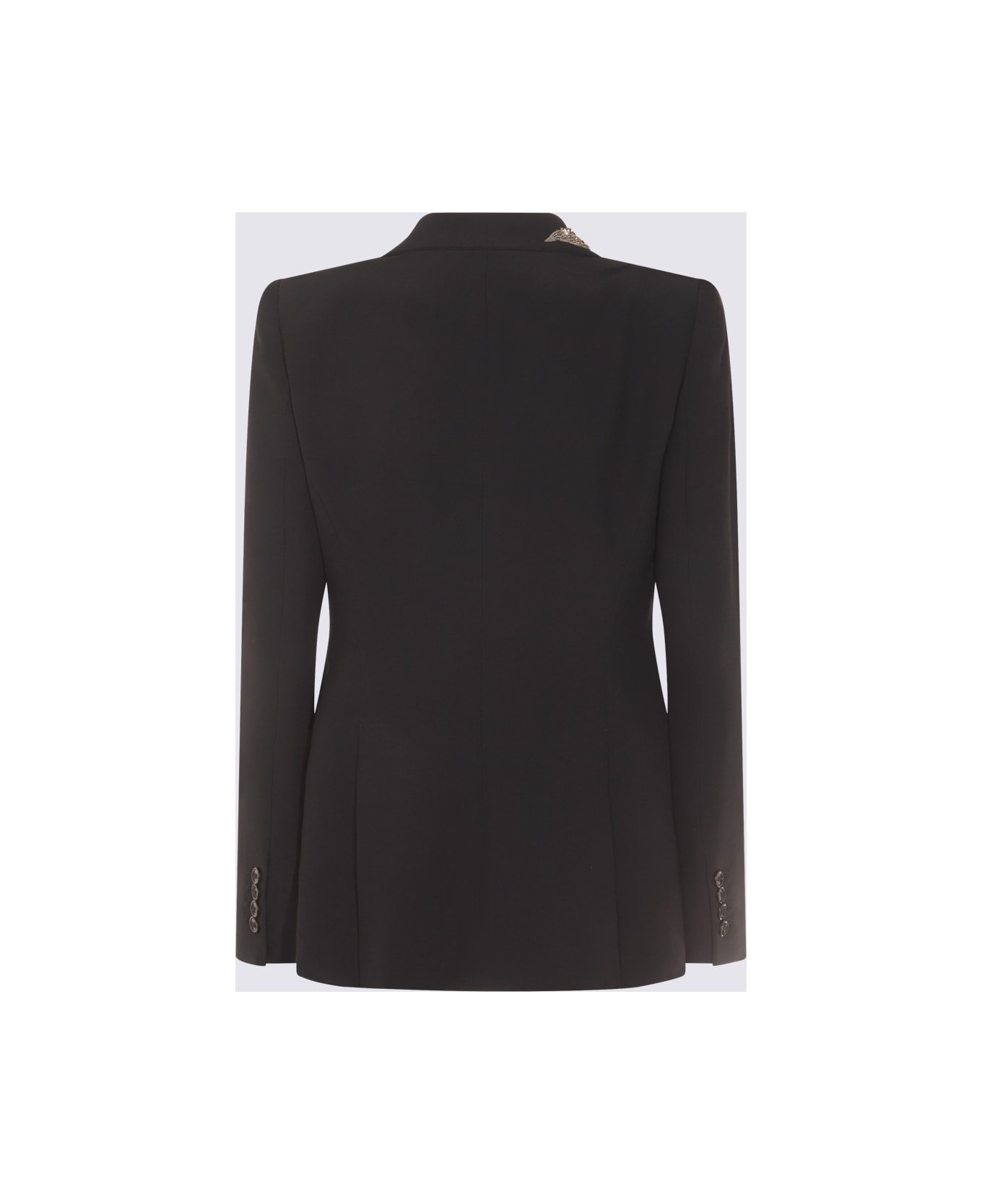 Alexander McQueen Black Viscose Blend Blazer - Black
