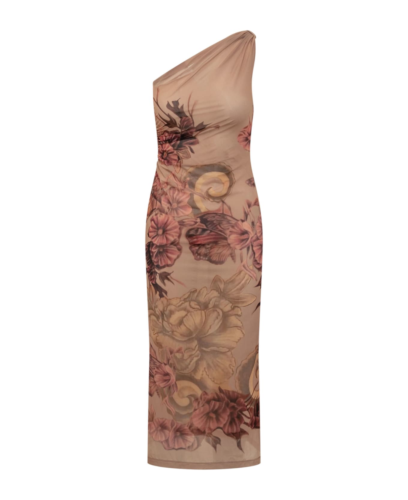 Alberta Ferretti Dress With Floral Print - FANTASIA ROSA