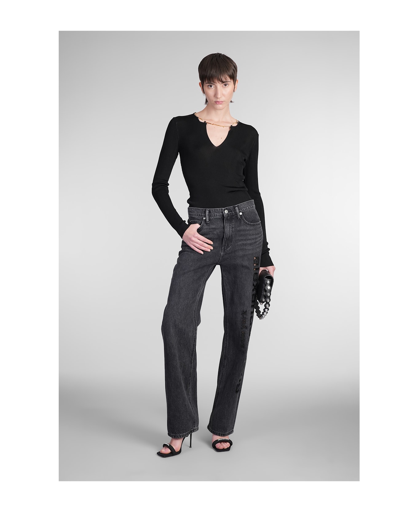 Alexander Wang Jeans In Black Cotton - GREYAGED