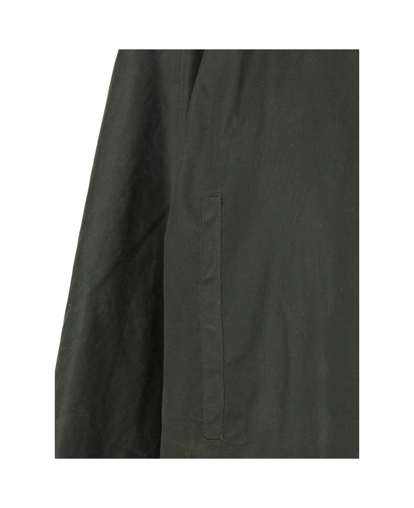 Totême Green Jacket With Corduroy Collar And Rear English Vents In Cotton Woman - Verde scuro