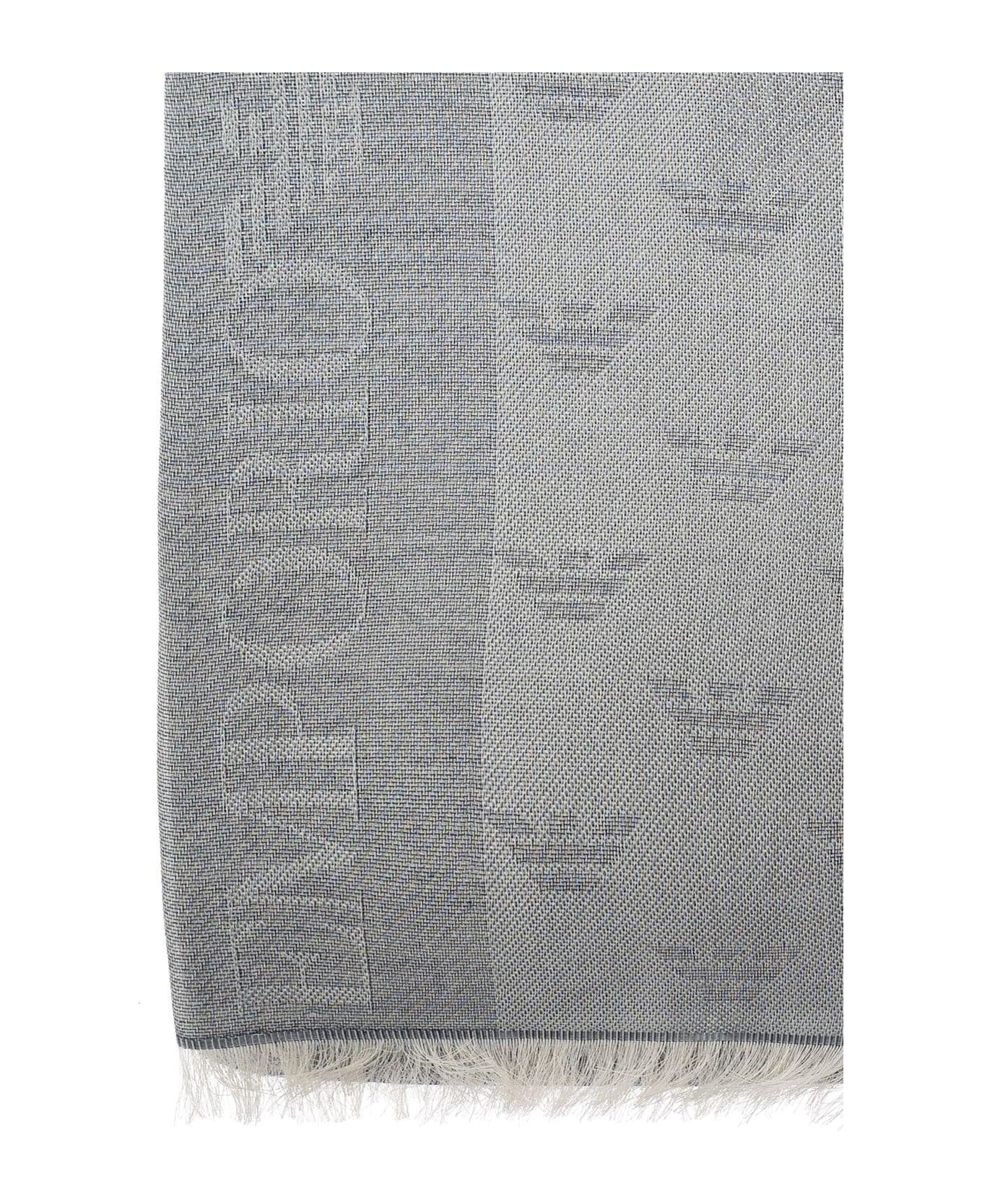 Emporio Armani Gradient-effect Jacquard Stole - Grey