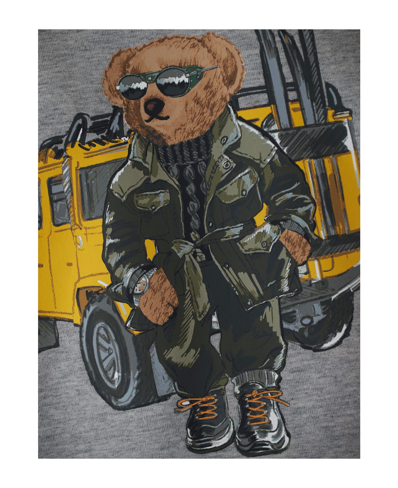 Ralph Lauren Bear Logo Sweatshirt - CR24 ANDOVER HTR DEFENDER BEAR