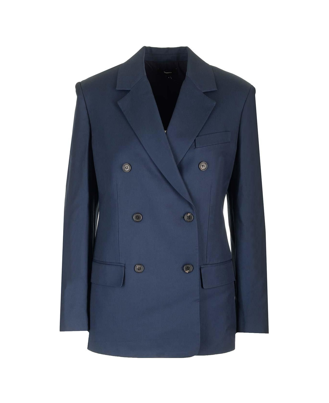 Theory Double-breasted Blazer - BLUE