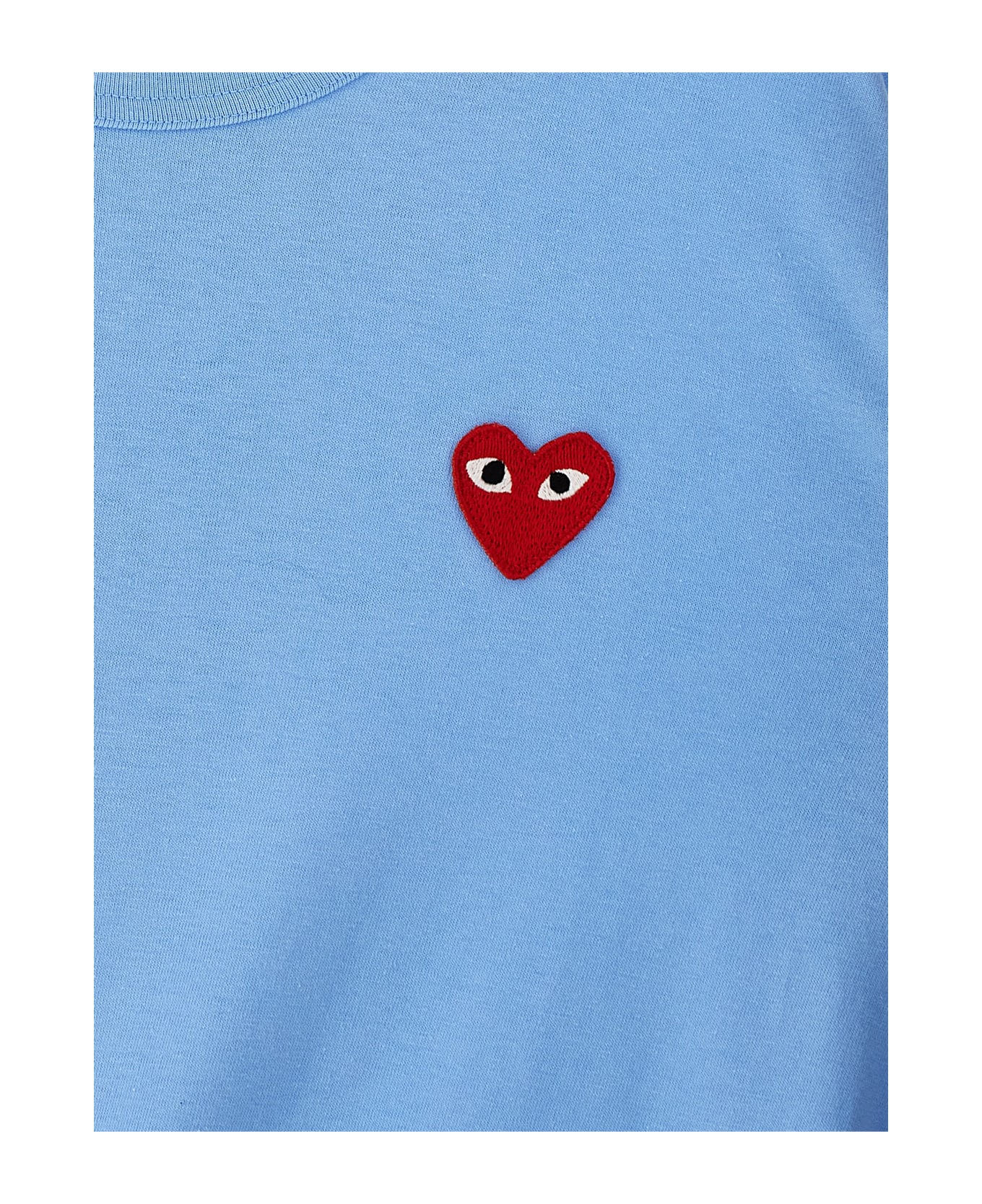 Comme des Garçons Play Logo Patch T-shirt - Light Blue