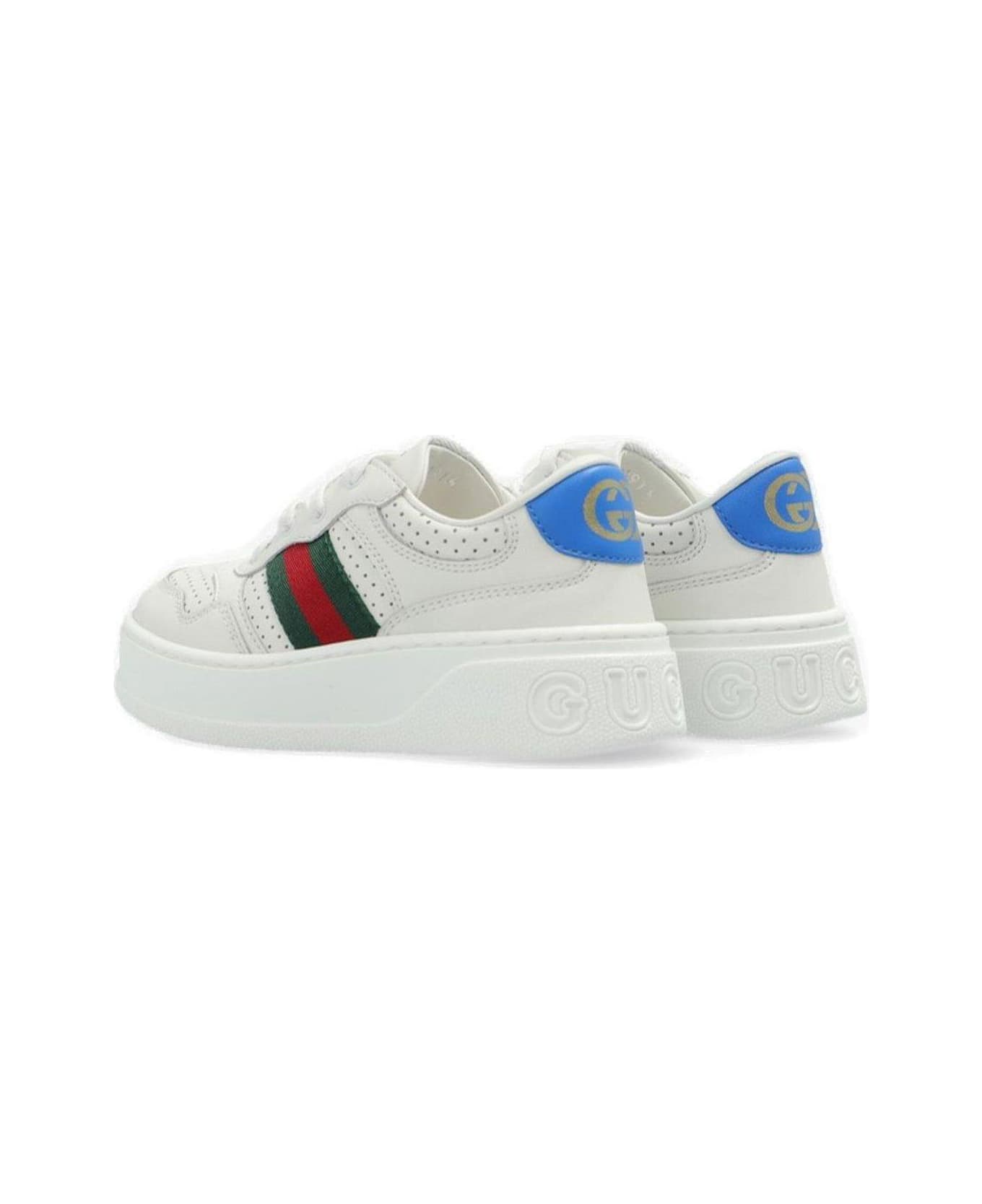 Gucci Round Toe Chunky Sneakers - Bianco シューズ