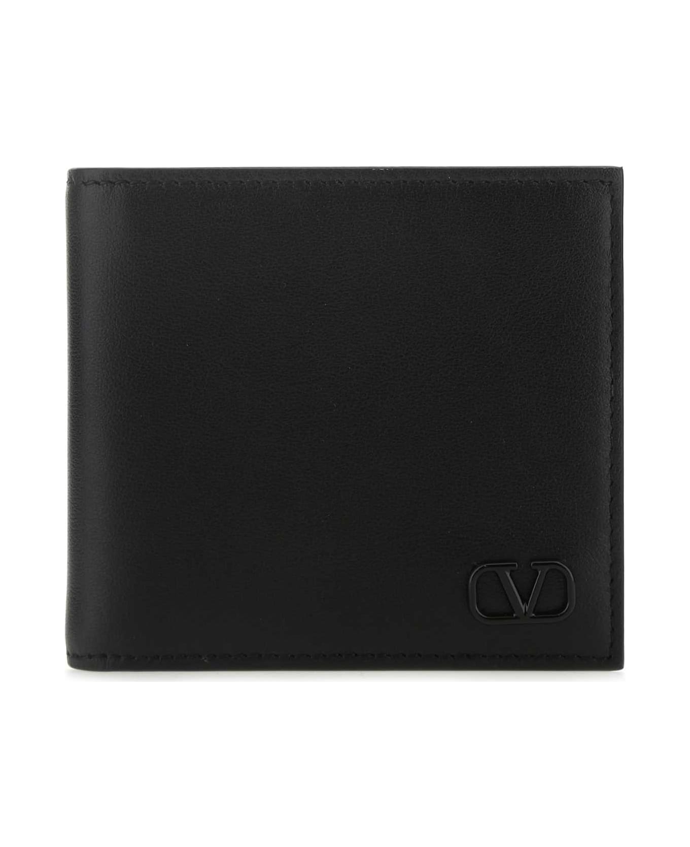 valentino jacket Garavani Black Leather Wallet - NERO