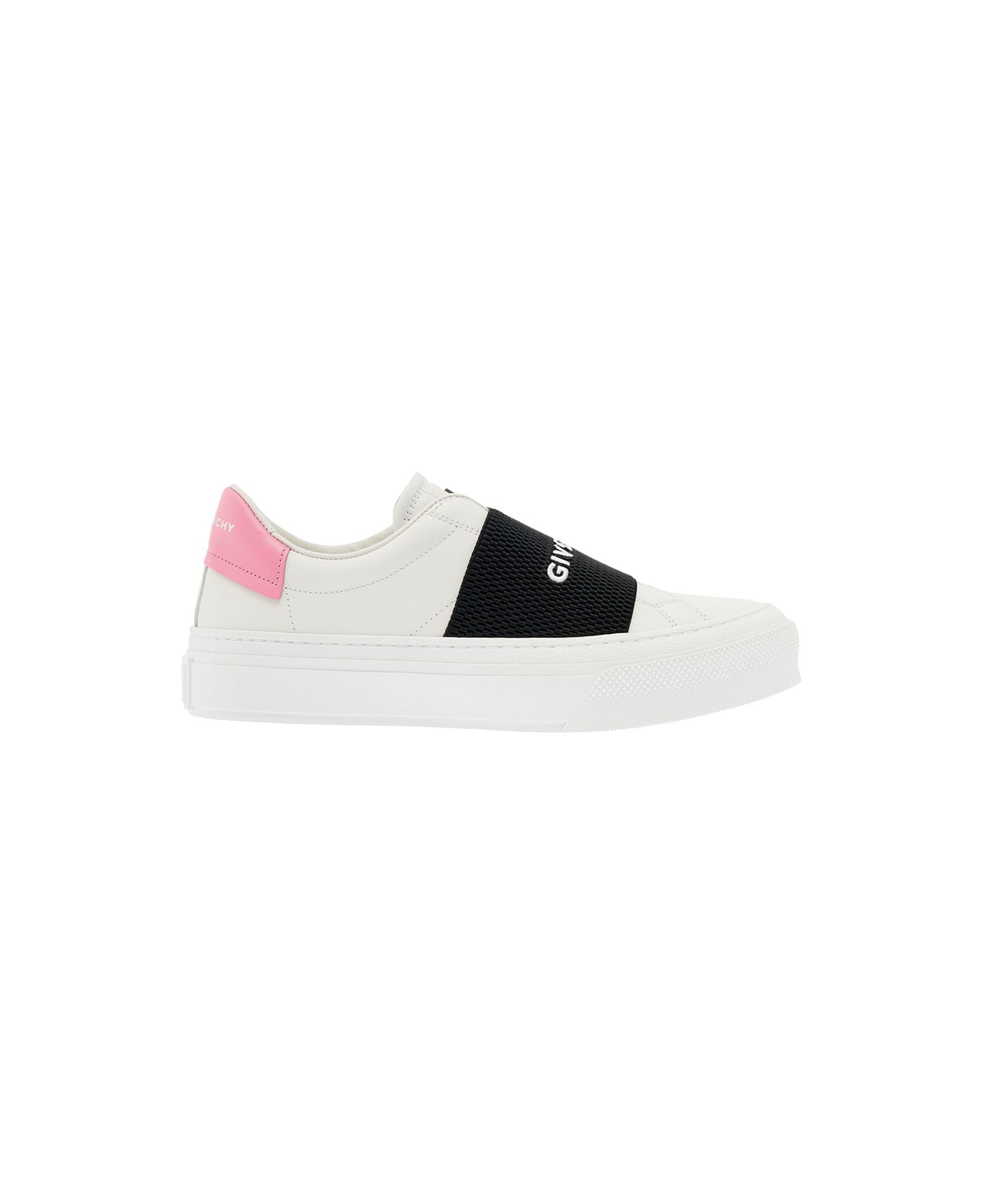 Givenchy Sneakers In White Leather - White Black Pink スニーカー