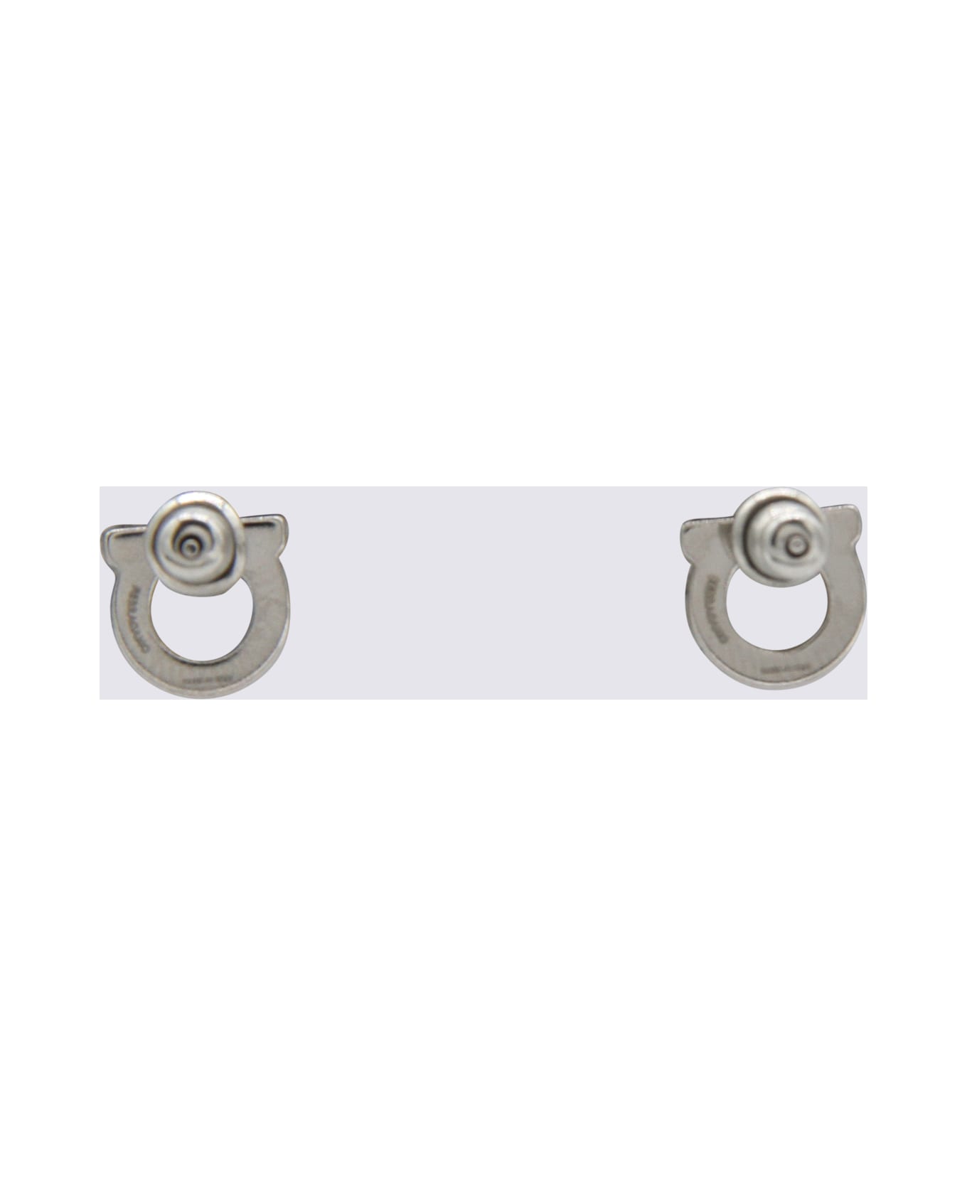 Ferragamo Silver Brass Earrings - Silver
