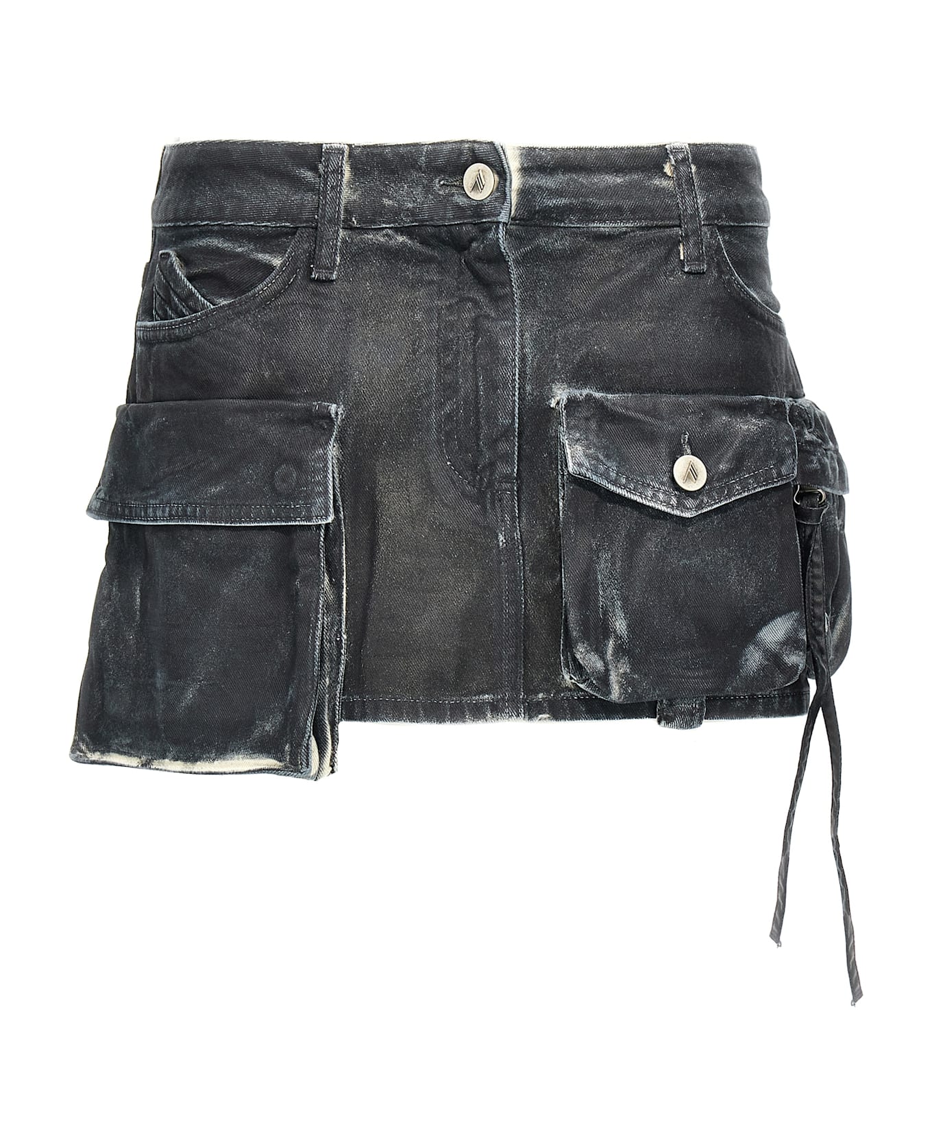The Attico Cargo Mini Skirt - Blue