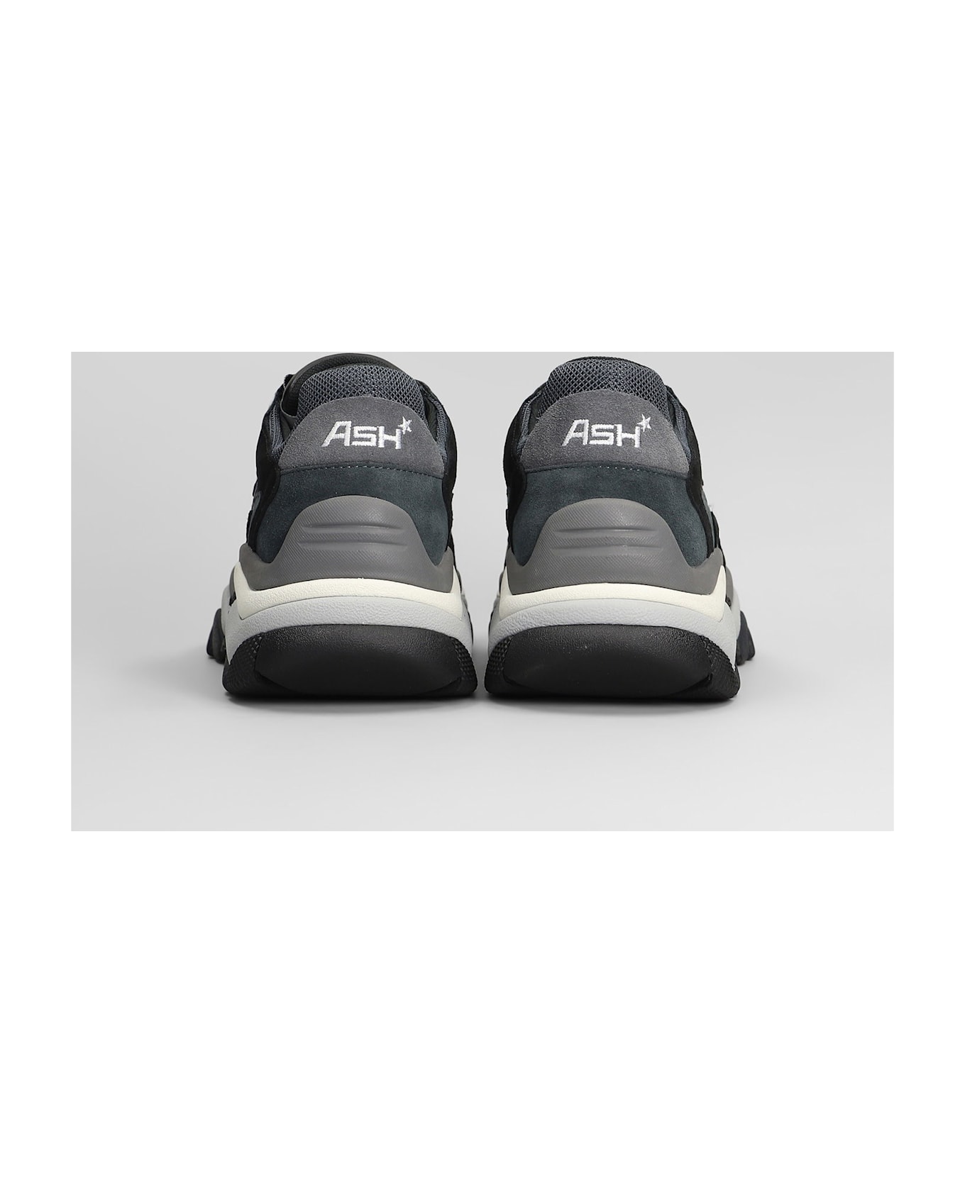 Ash Addict Sneakers In Grey Suede And Fabric - grey