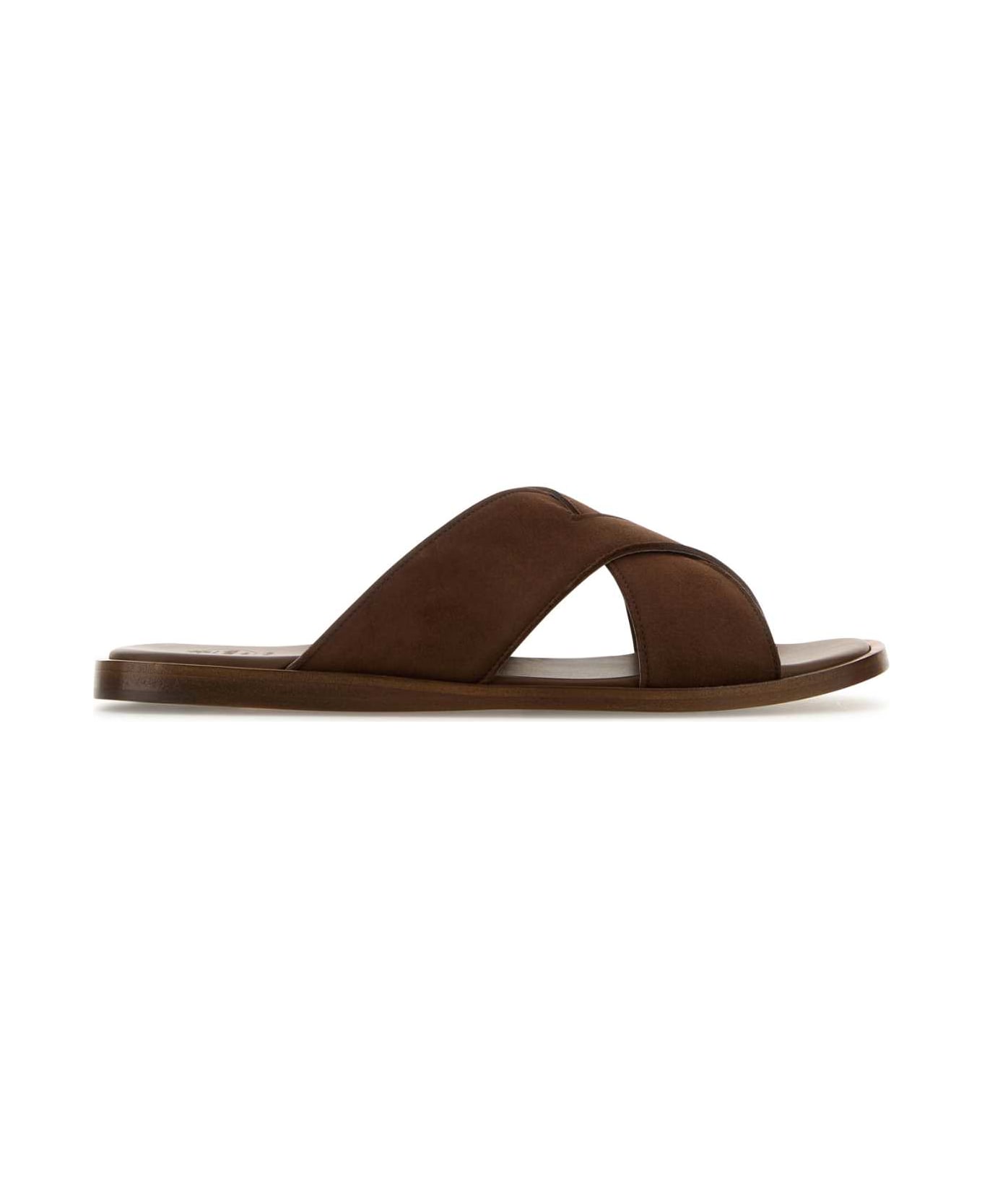 Church
s Brown Suede Oriyah Slippers - BURNT