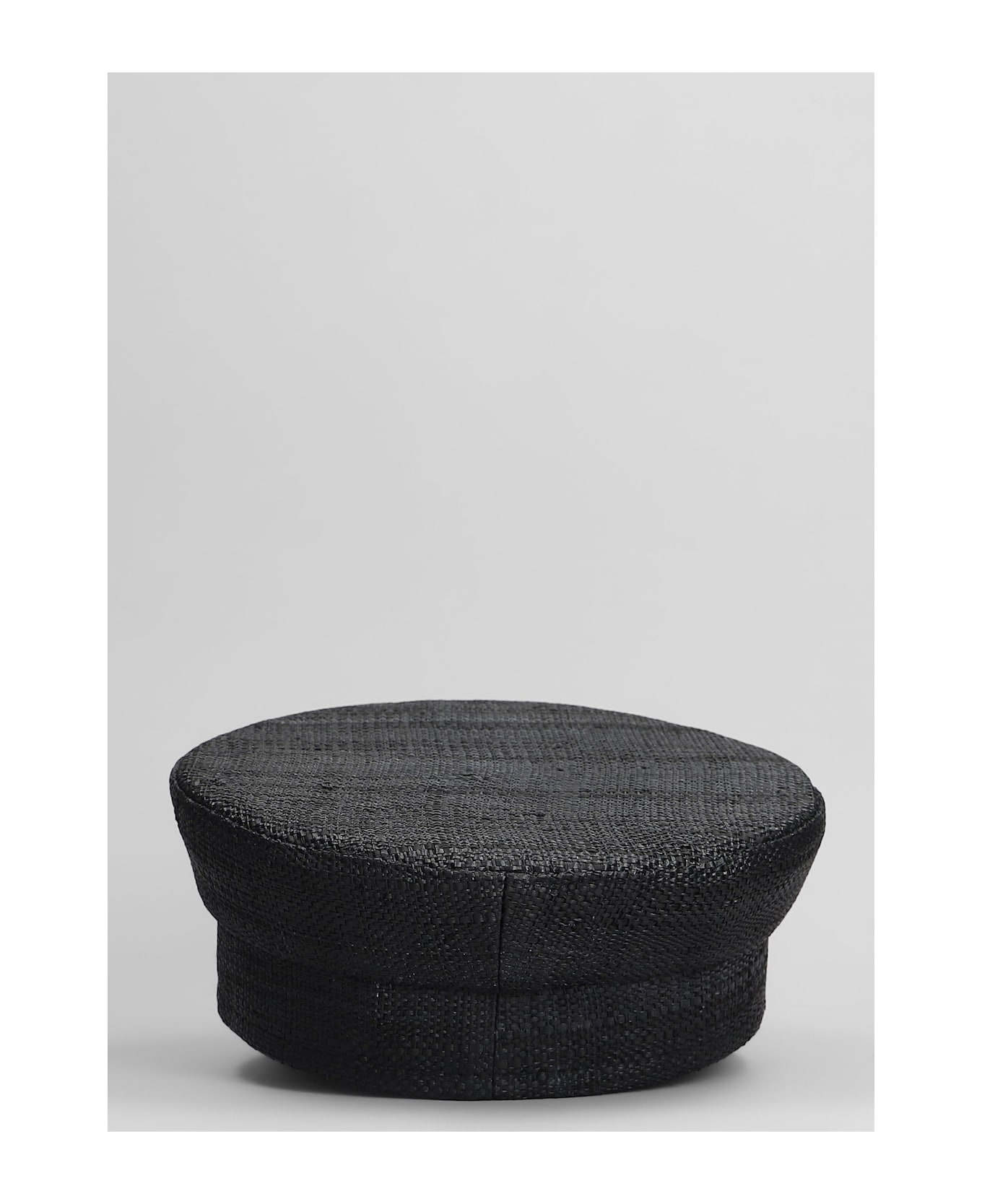 Ruslan Baginskiy Baker Boy Hats In Black Raffia - black