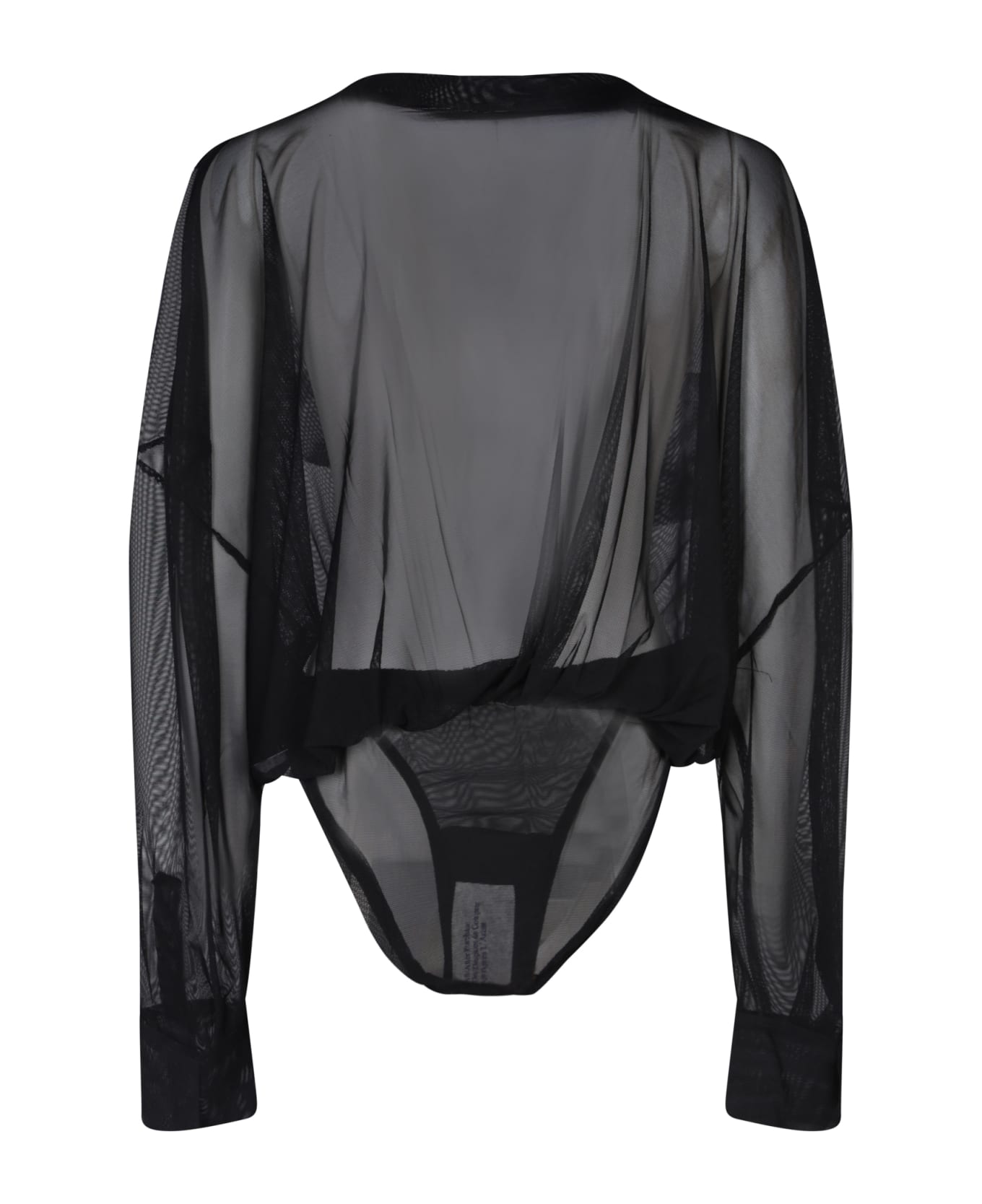Norma Kamali Super Os Bf Nk Black Shirt-bodysuit - Black