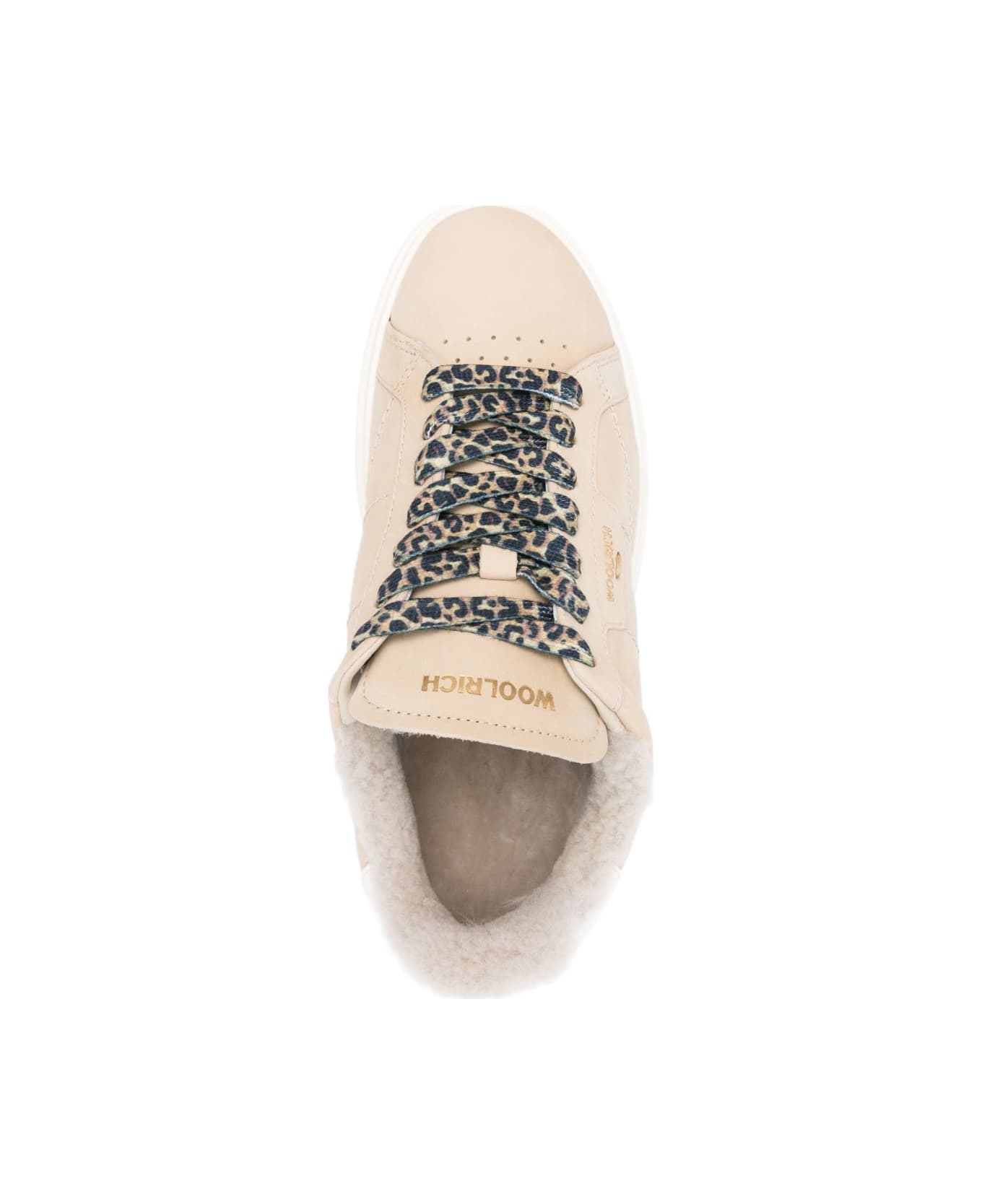 Woolrich Arrow Leather Sneakers - Cream