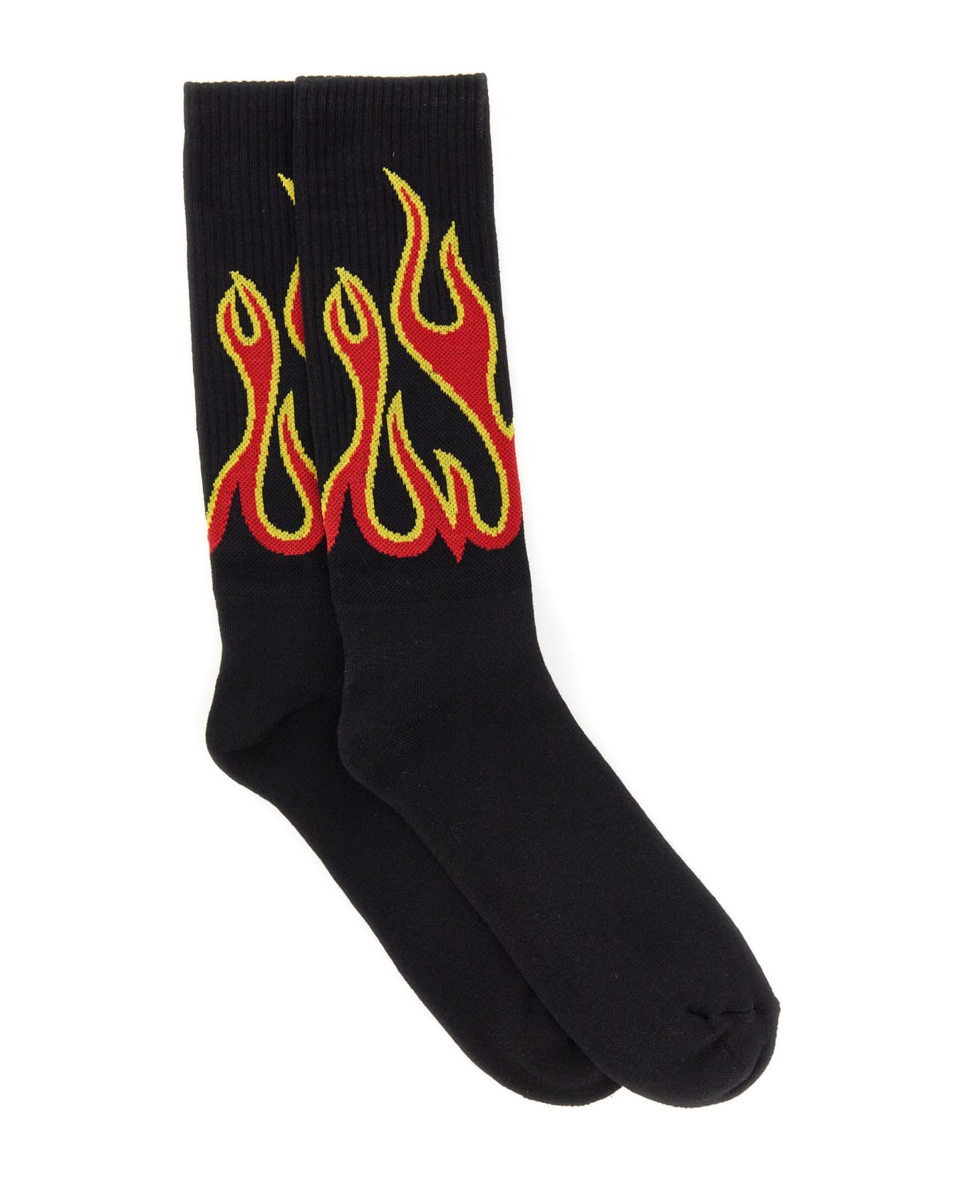 Palm Angels Burning Flames High Socks - NERO