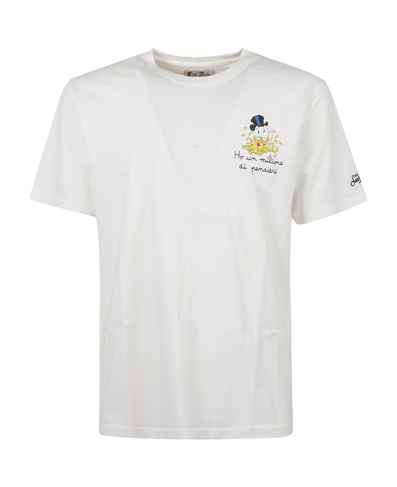 MC2 Saint Barth T-shirt With Donald Duck Print And Embroidery - White