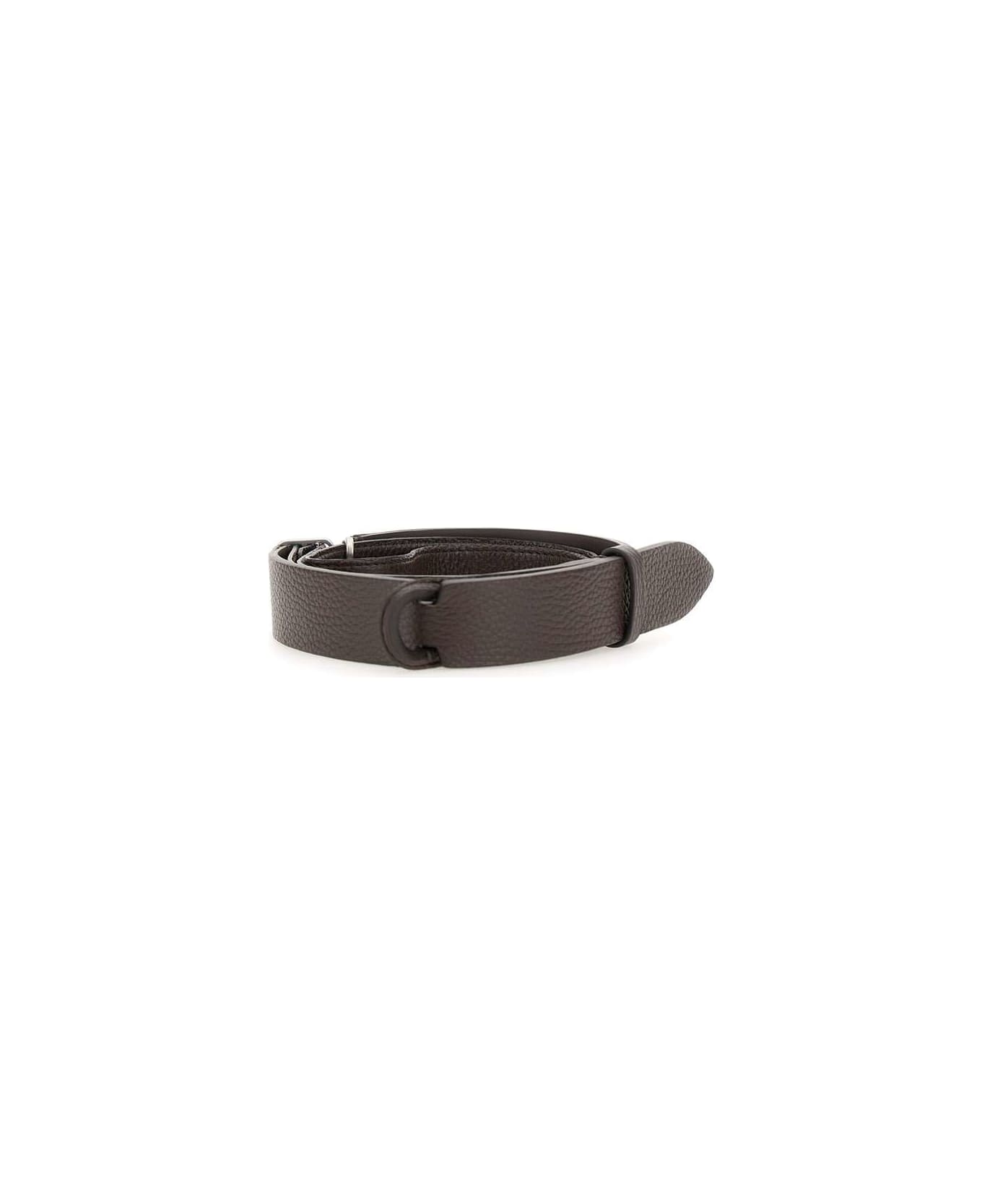 Orciani "nobukle Micron" Leather Belt - BROWN
