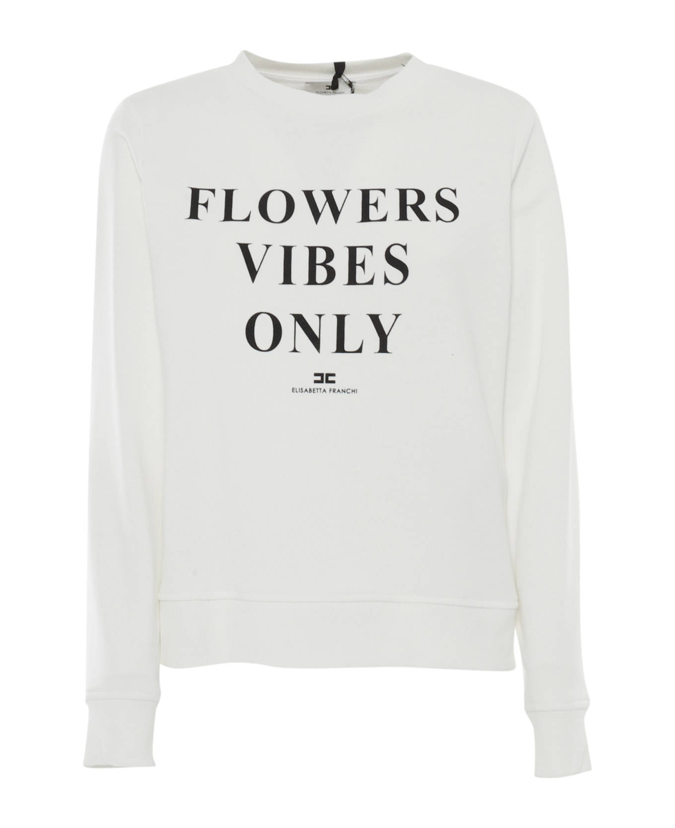 Elisabetta Franchi White Shirt With Writing - Avorio