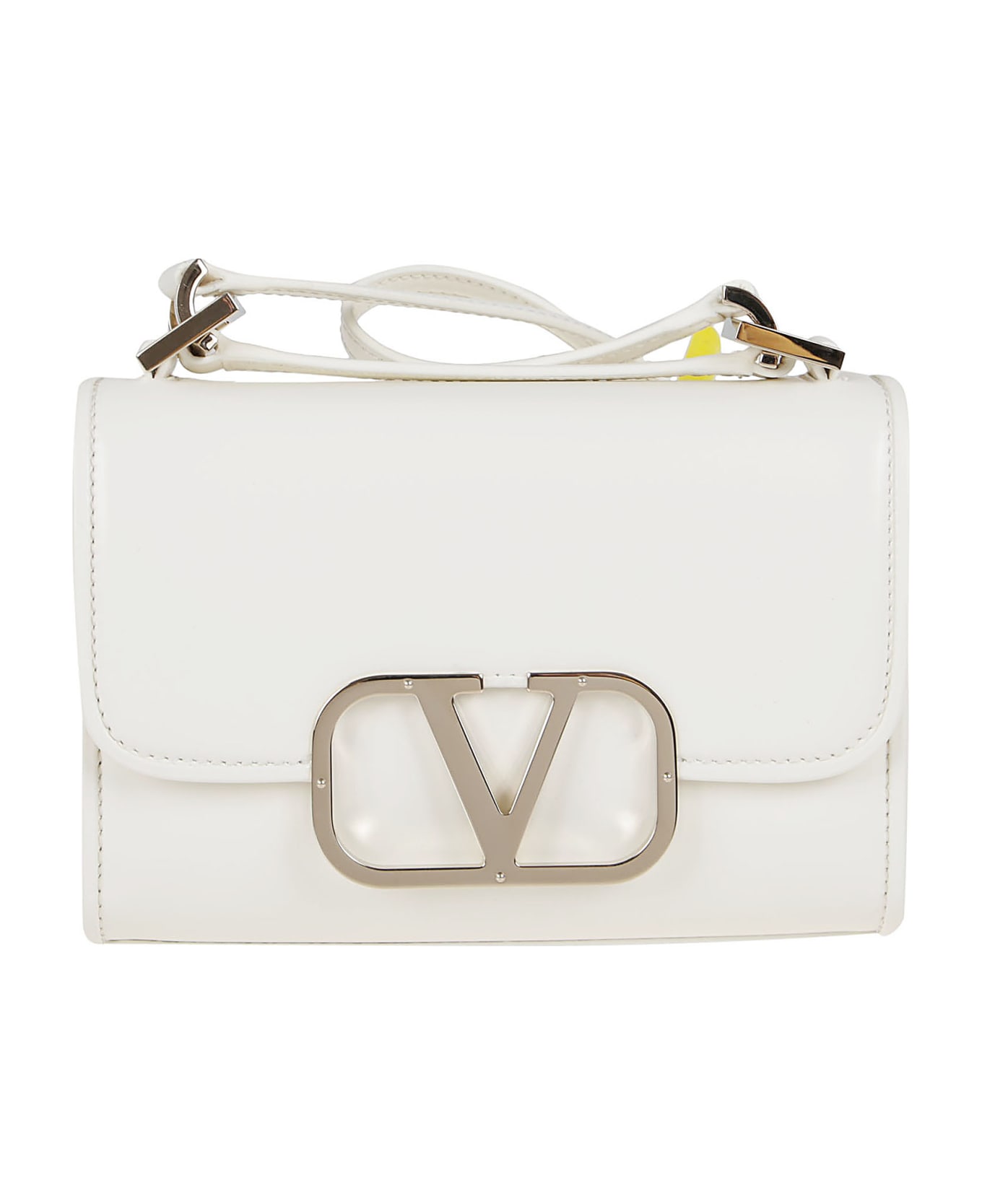 Valentino Garavani Small Shoulder Bag Vlogo Type - Ivory