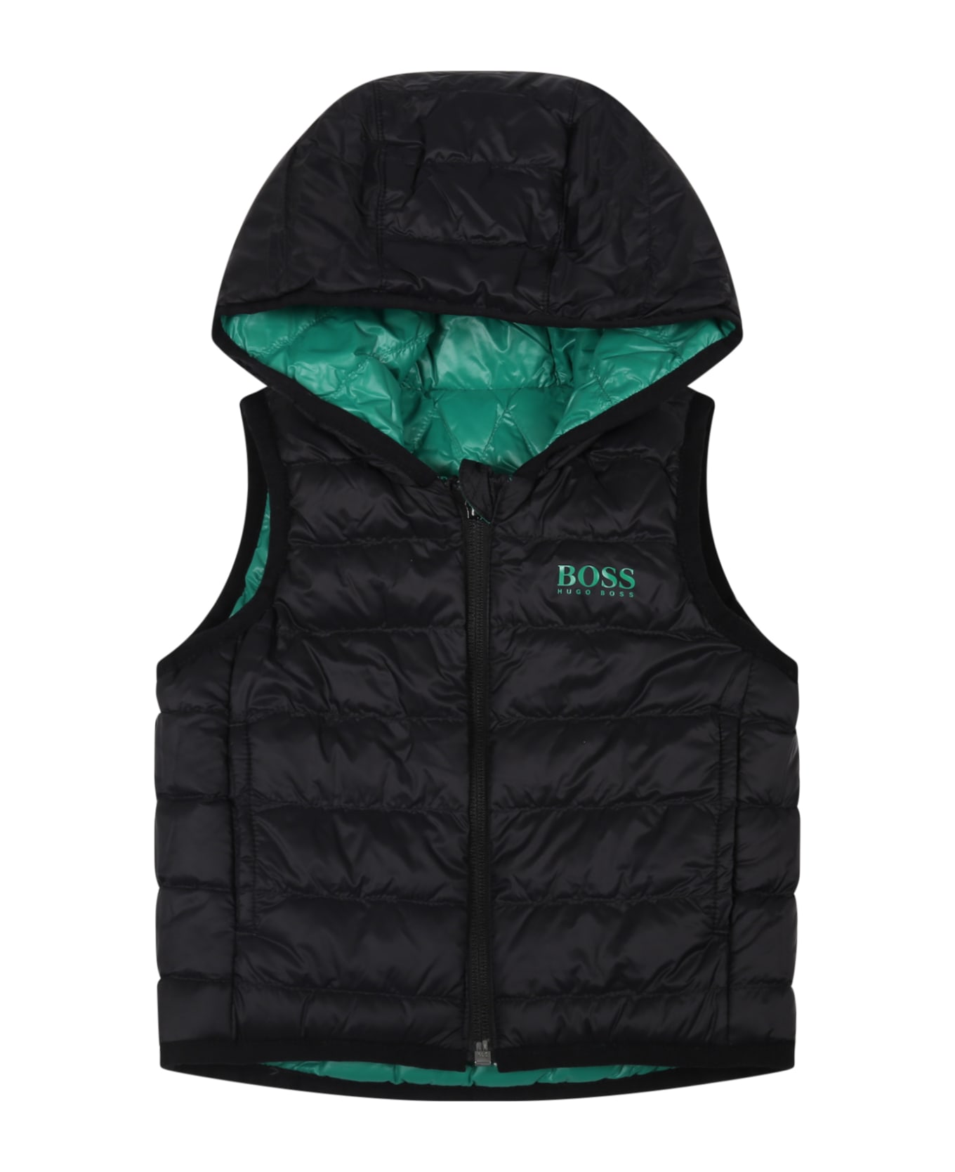 Hugo Boss Reversible Jacket For Baby Boy With Logo - Multicolor コート＆ジャケット