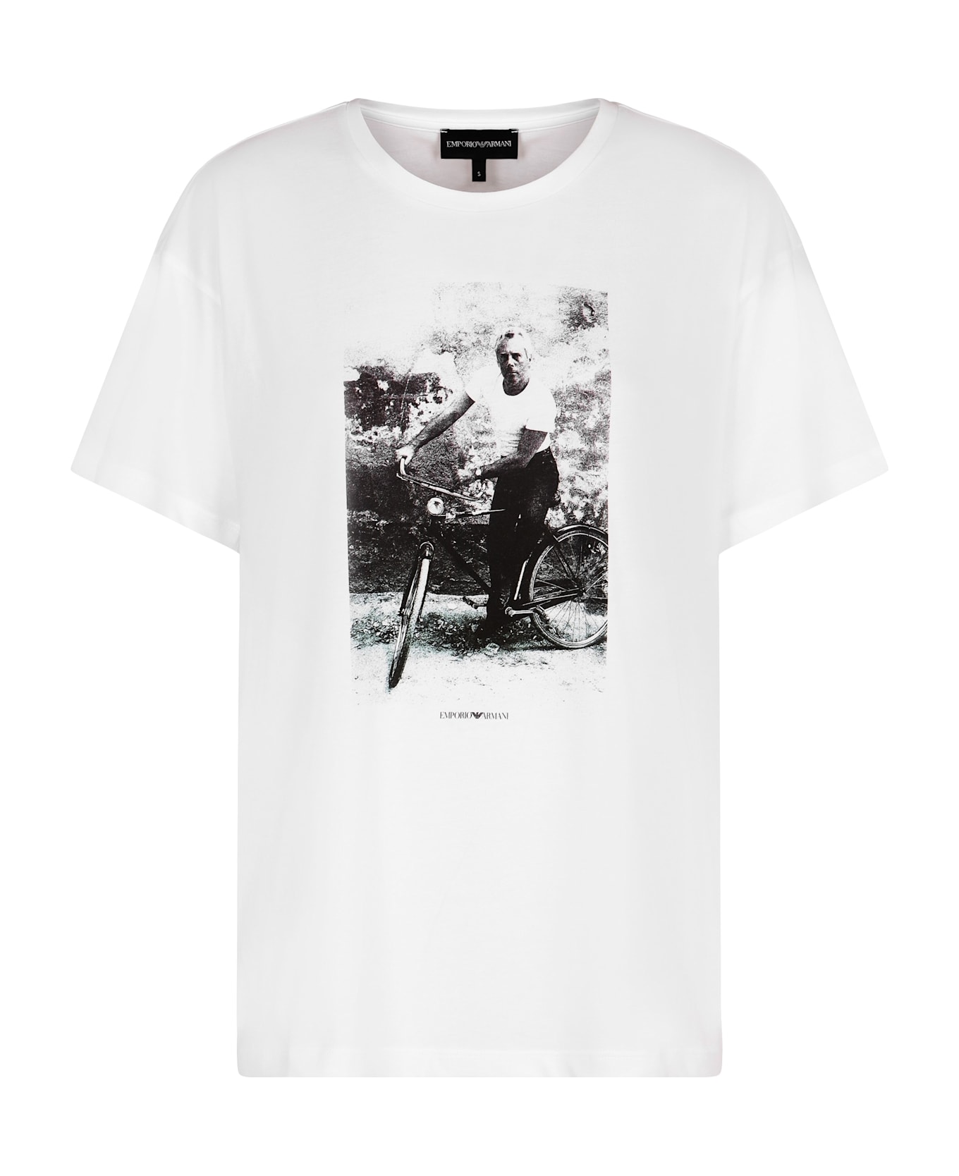Emporio Armani Printed Cotton T-shirt - White