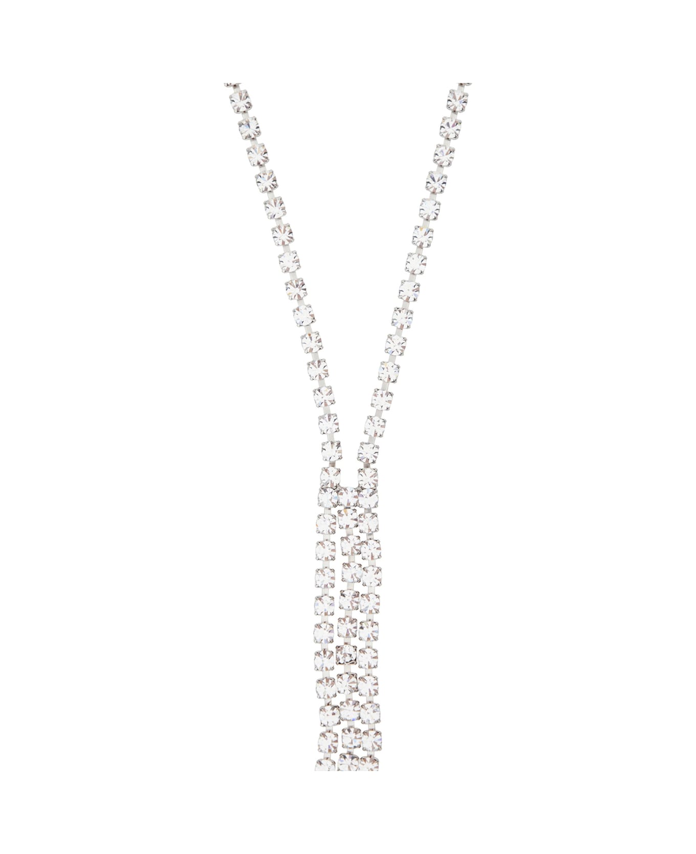 Forte_Forte Pendent Strass Long Necklace - Crystal