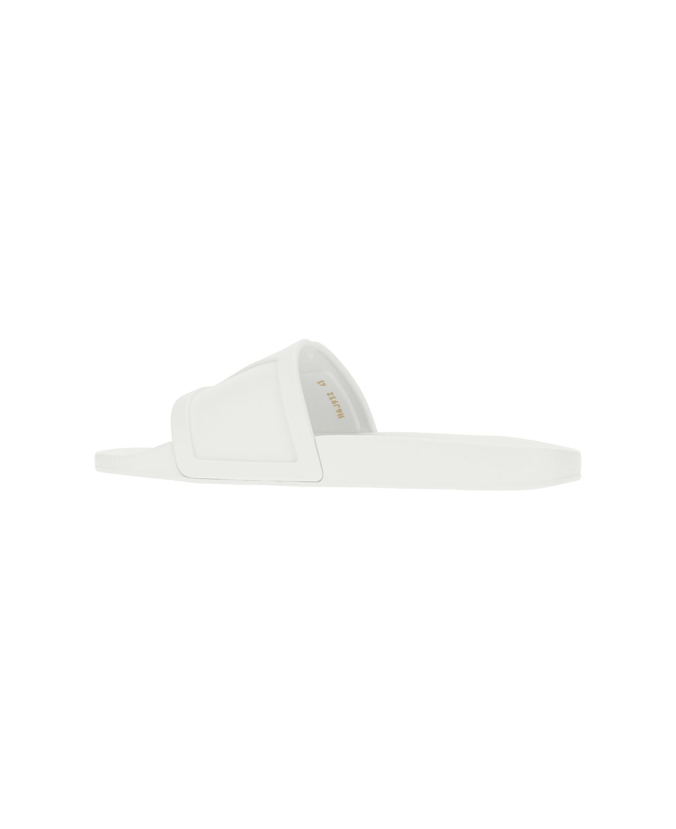 Valentino Garavani White Rubber Slippers - White
