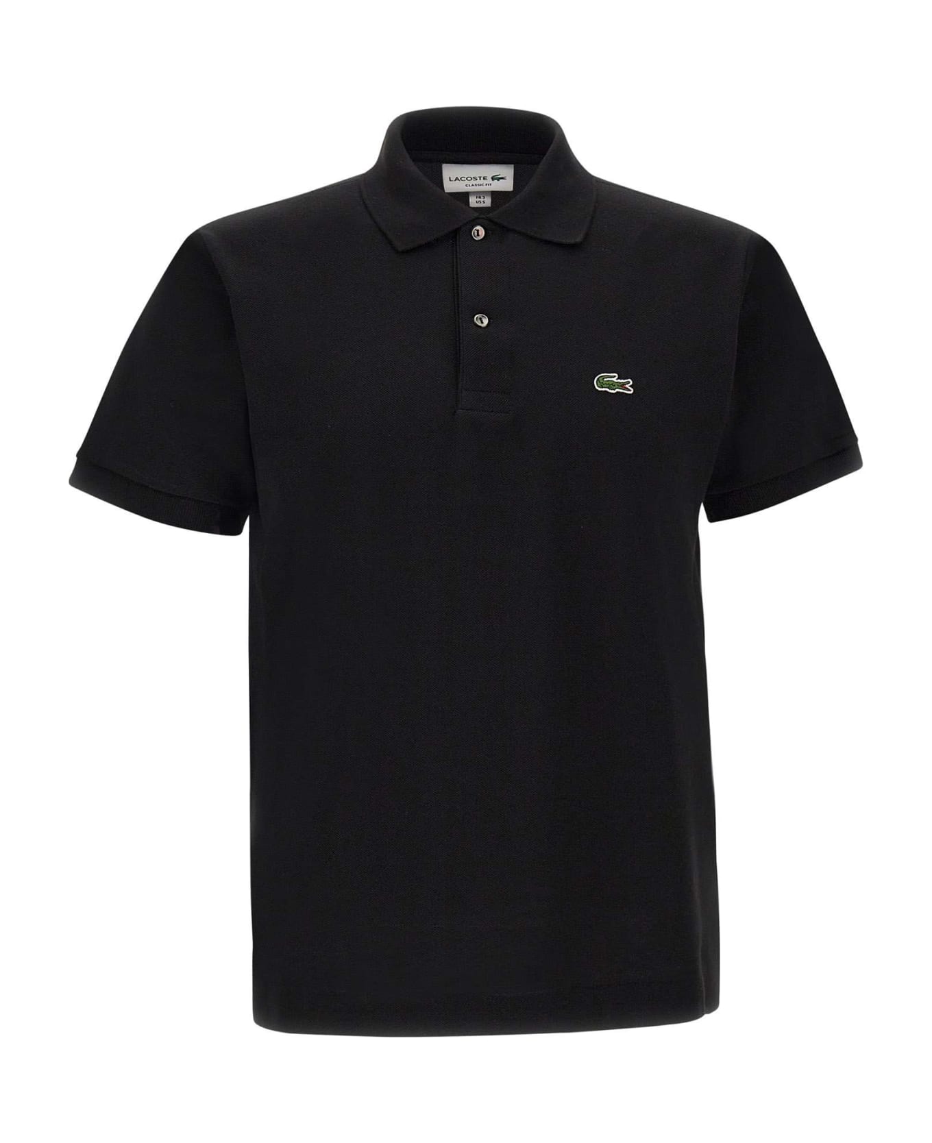 Lacoste Cotton Polo Shirt - BLACK ポロシャツ