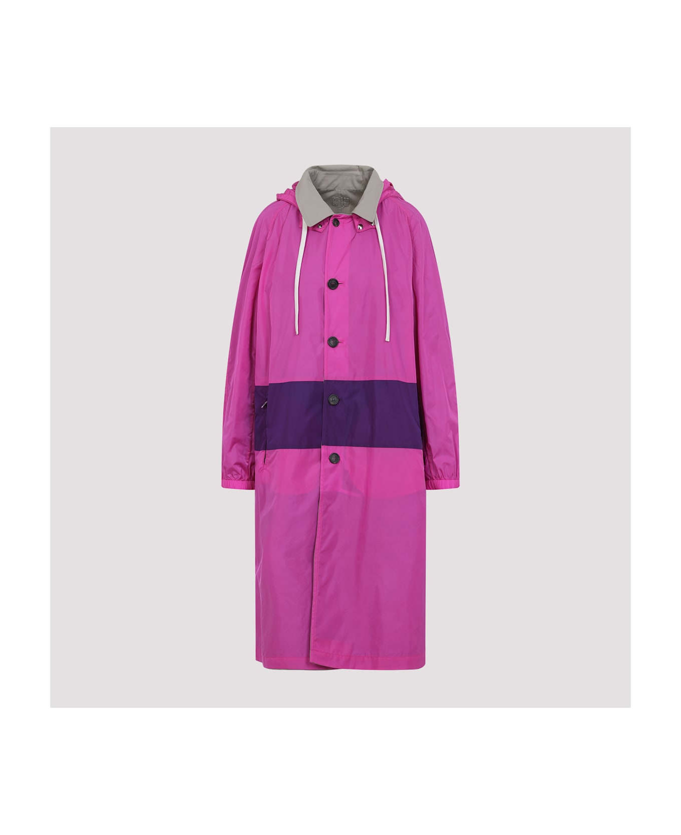 Miu Miu Cappuccino Cotton Blend Reversible Overcoat - ARGILLAAZALEAVIOLA