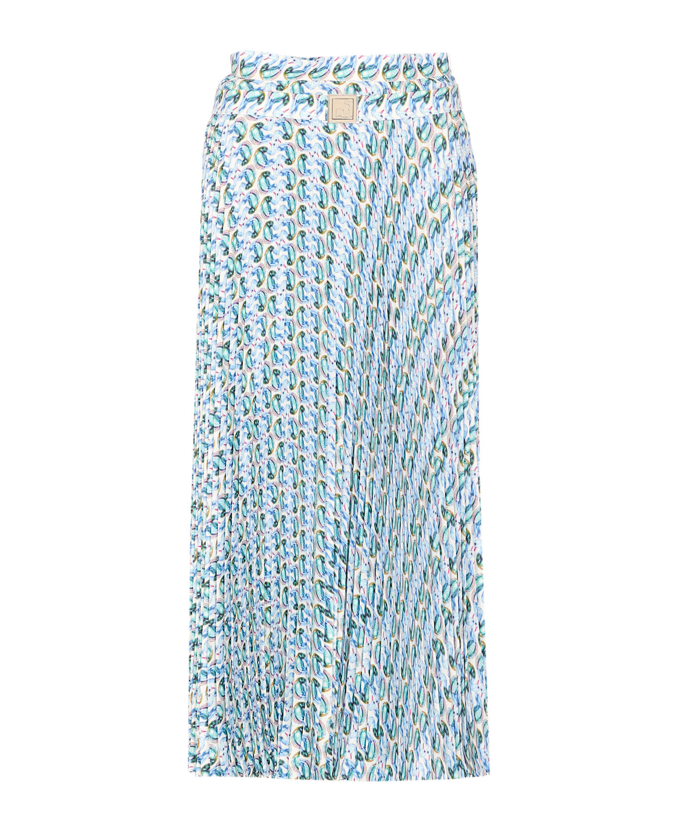 Tory Burch Pleated Viscose Skirt - Blue