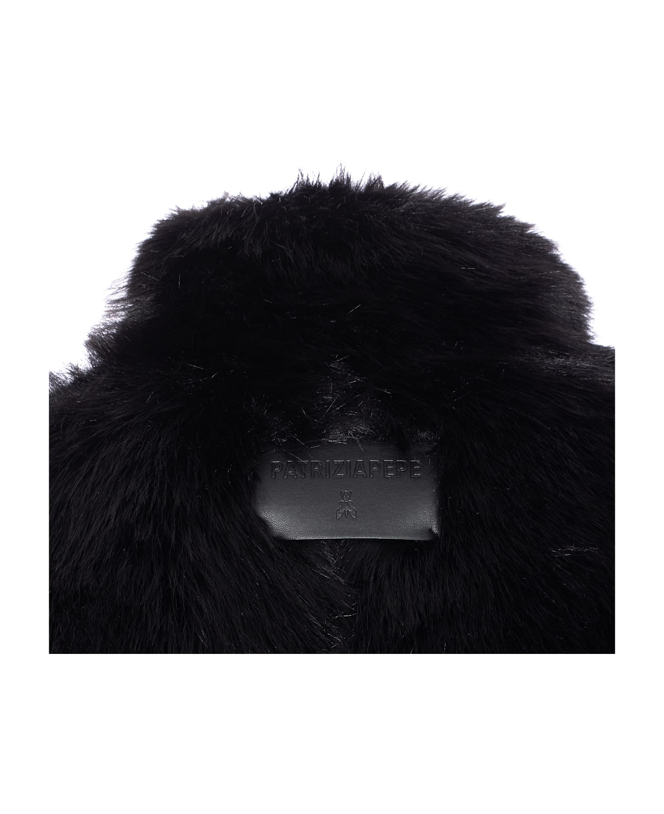 Patrizia Pepe Faux Fur Jacket - Black