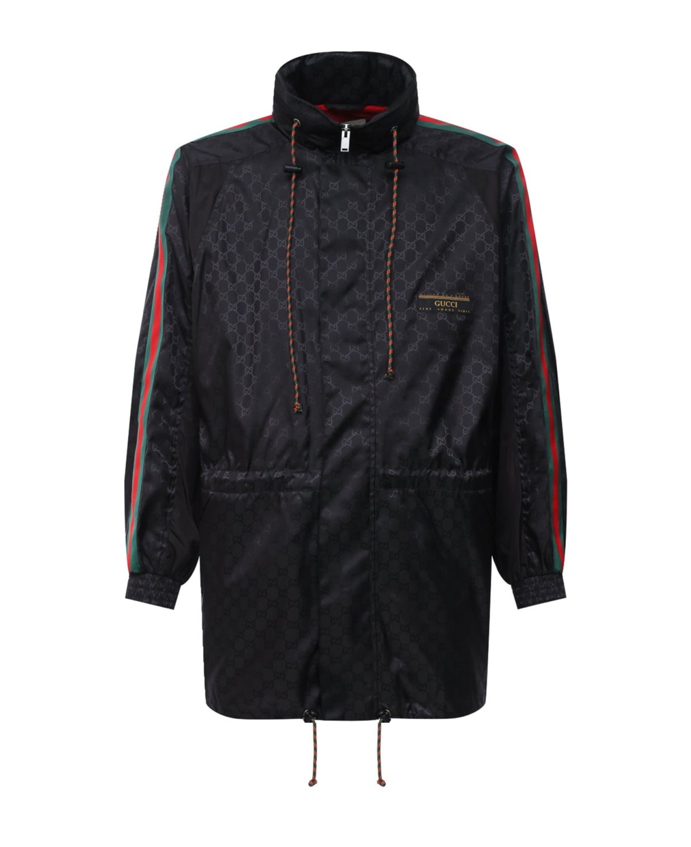 Gucci Windbreaker Logo Jacket - Black
