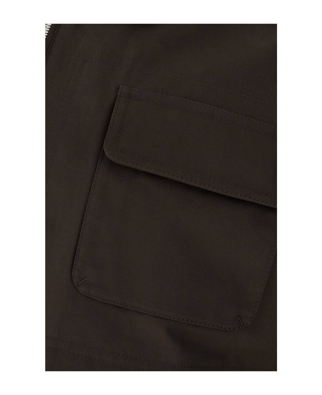 Brunello Cucinelli Brown Cotton Blend Jacket - Testa di moro