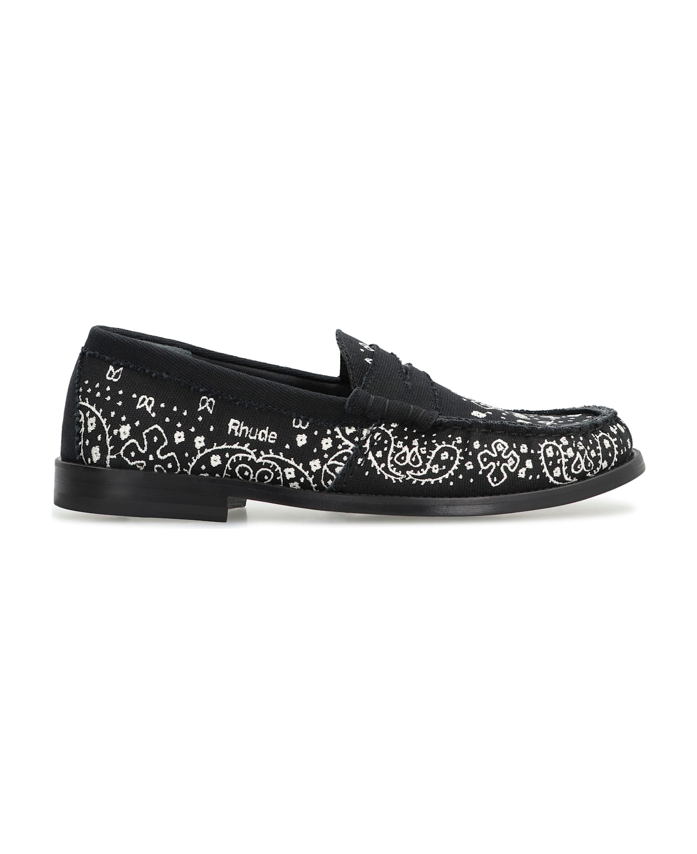 Rhude Bandana Loafers - black
