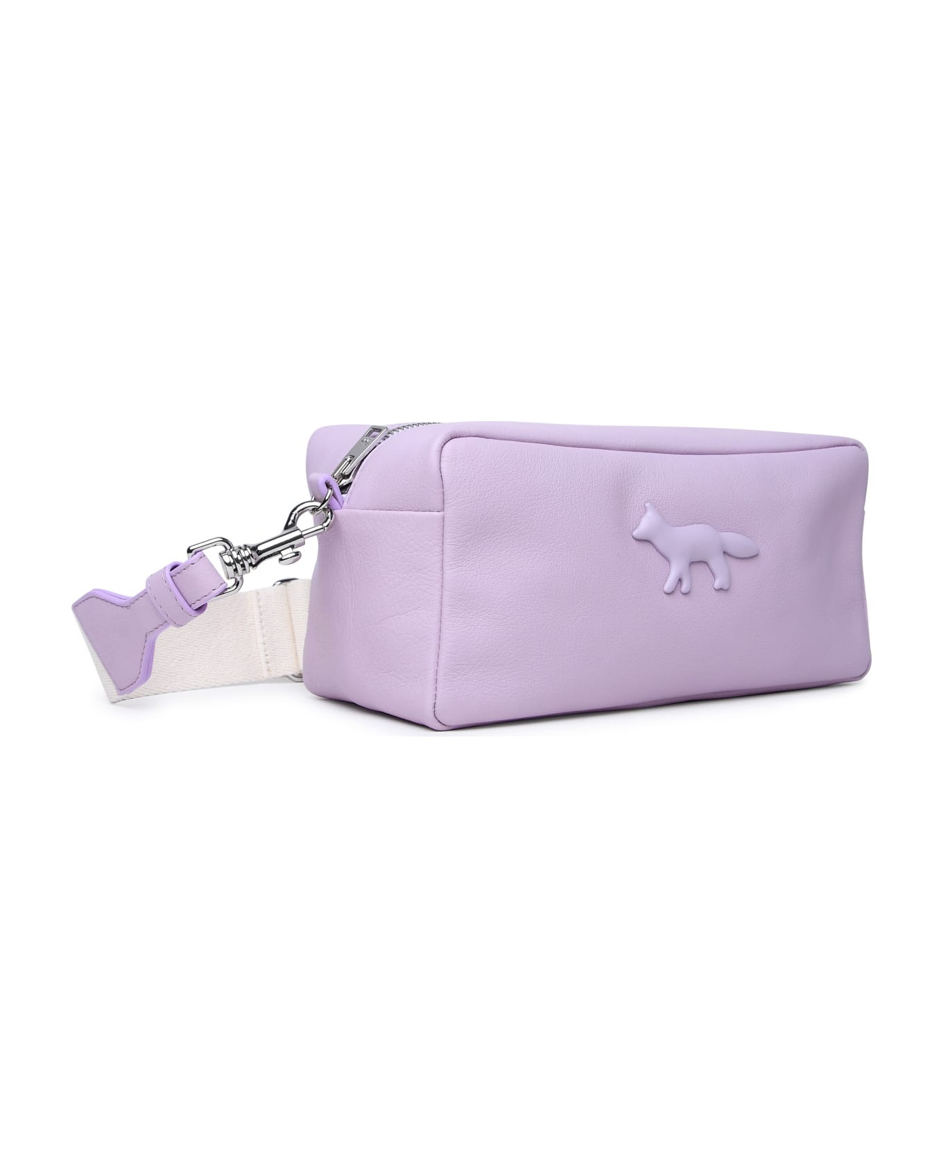 Maison Kitsuné 'cloud' Lilac Leather Bag - Liliac