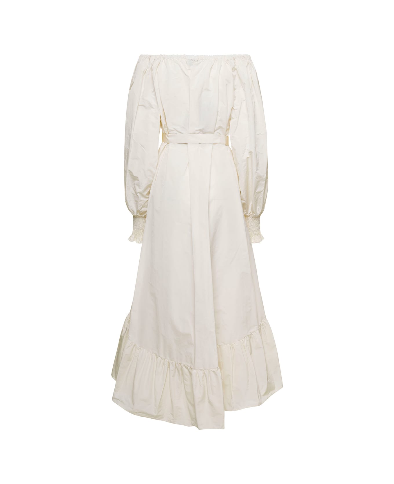 Patou White Tiered Maxi-dress In Polyester Woman - White ワンピース＆ドレス