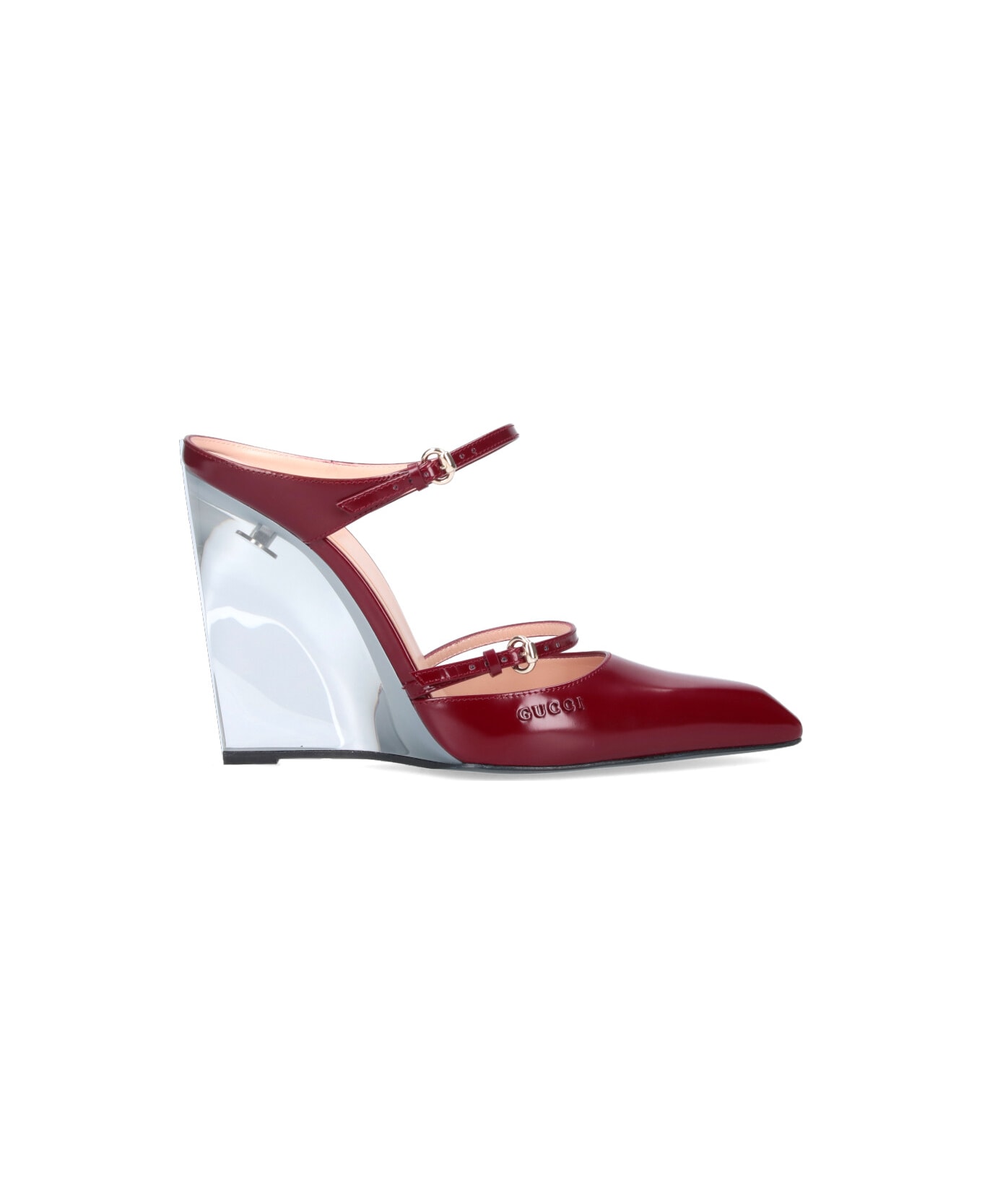 Gucci Wedge Sabots - Red