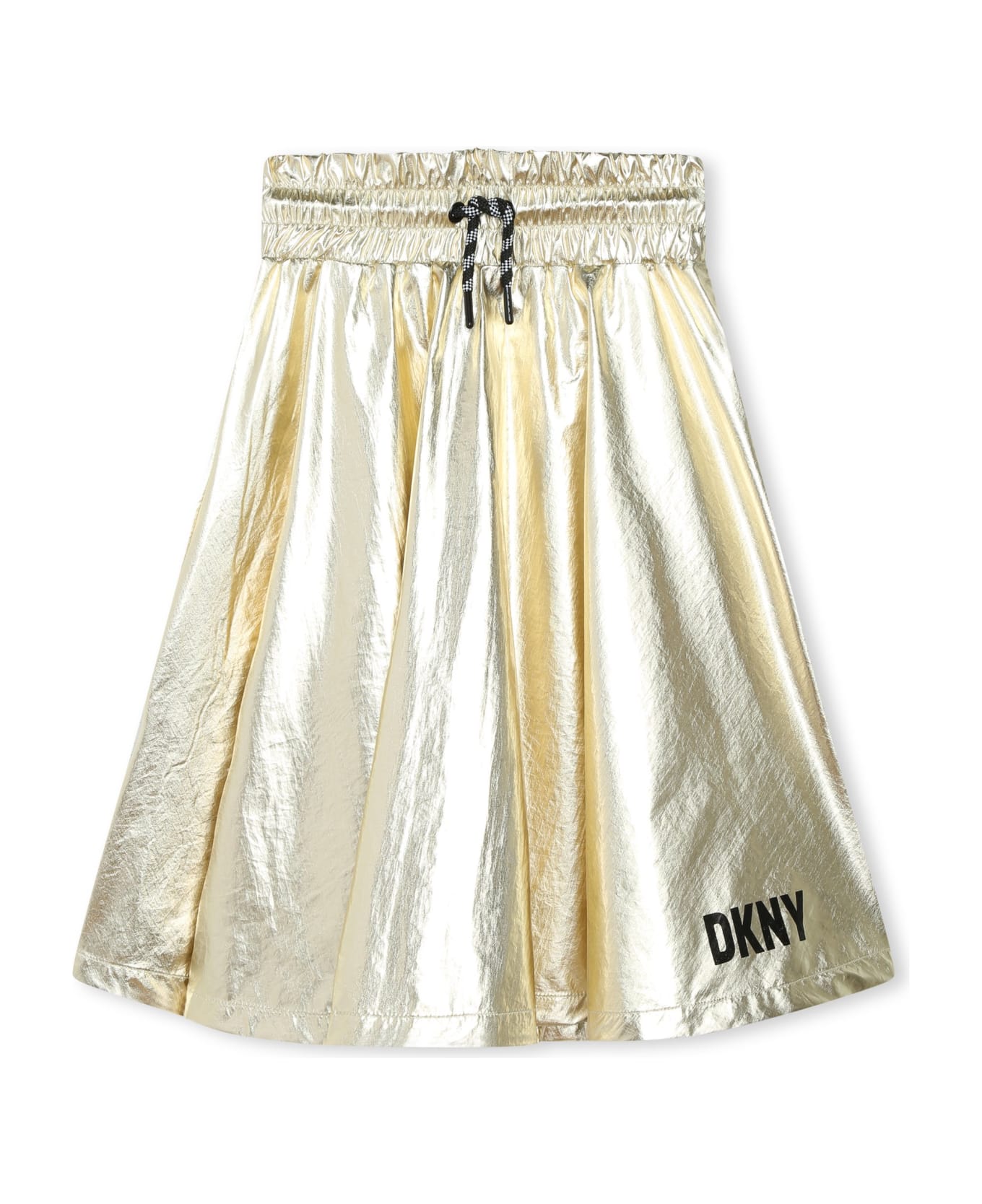 DKNY Skirt With Logo - Gold ボトムス