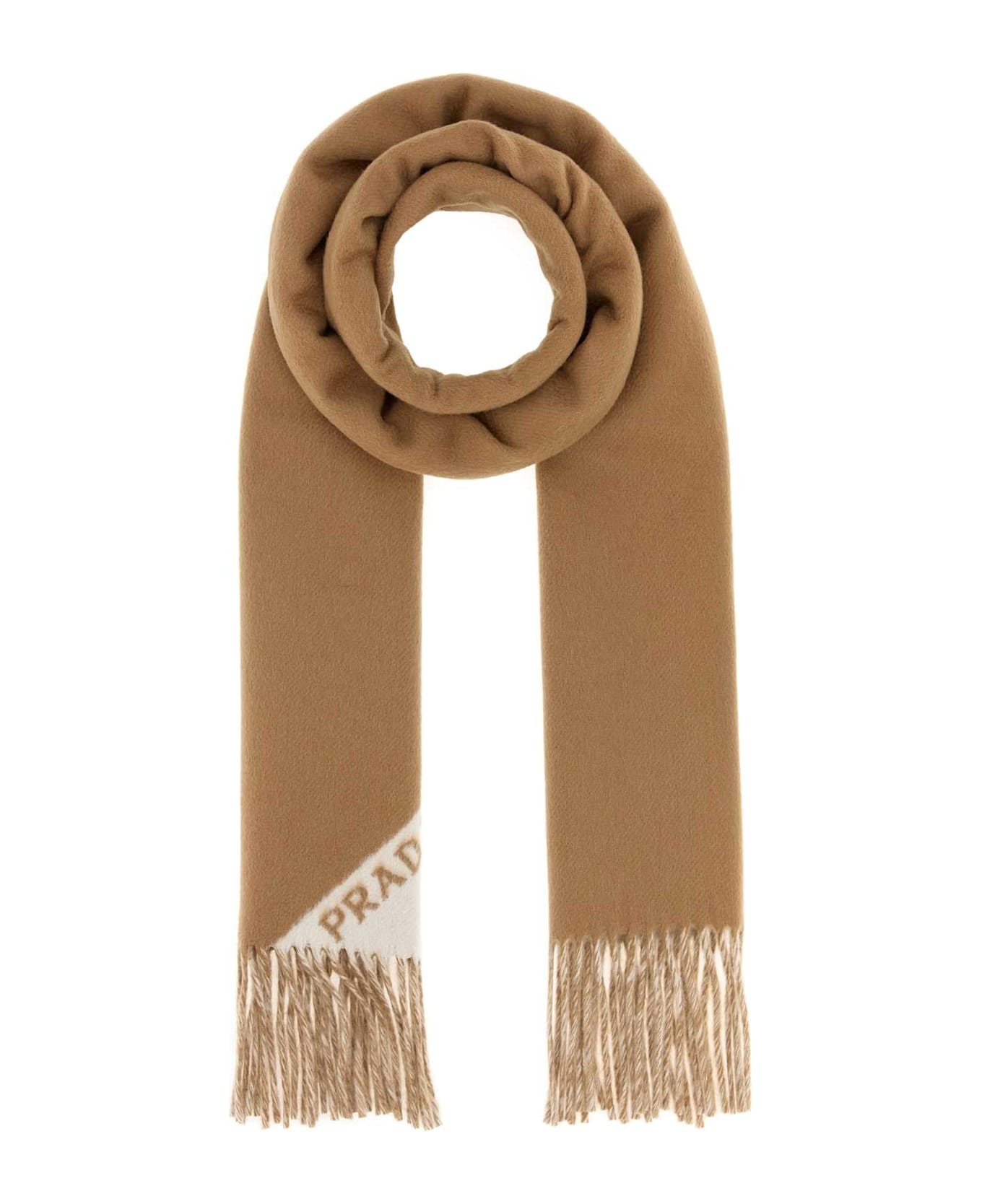 Prada Camel Cashmere Scarf - CAMMELLO+TALCO