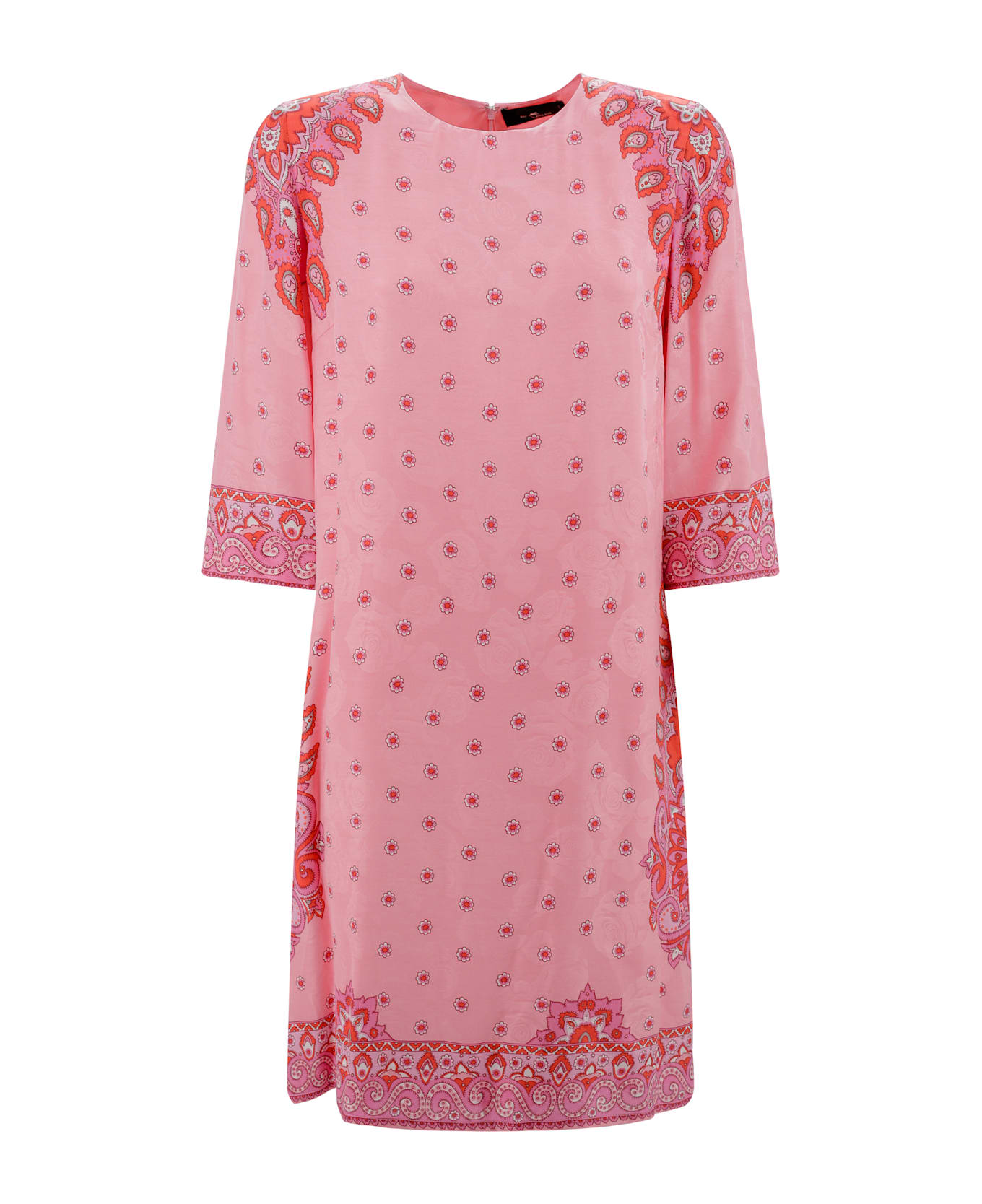 Etro Paisley Print Silk Blend Tunic Dress
