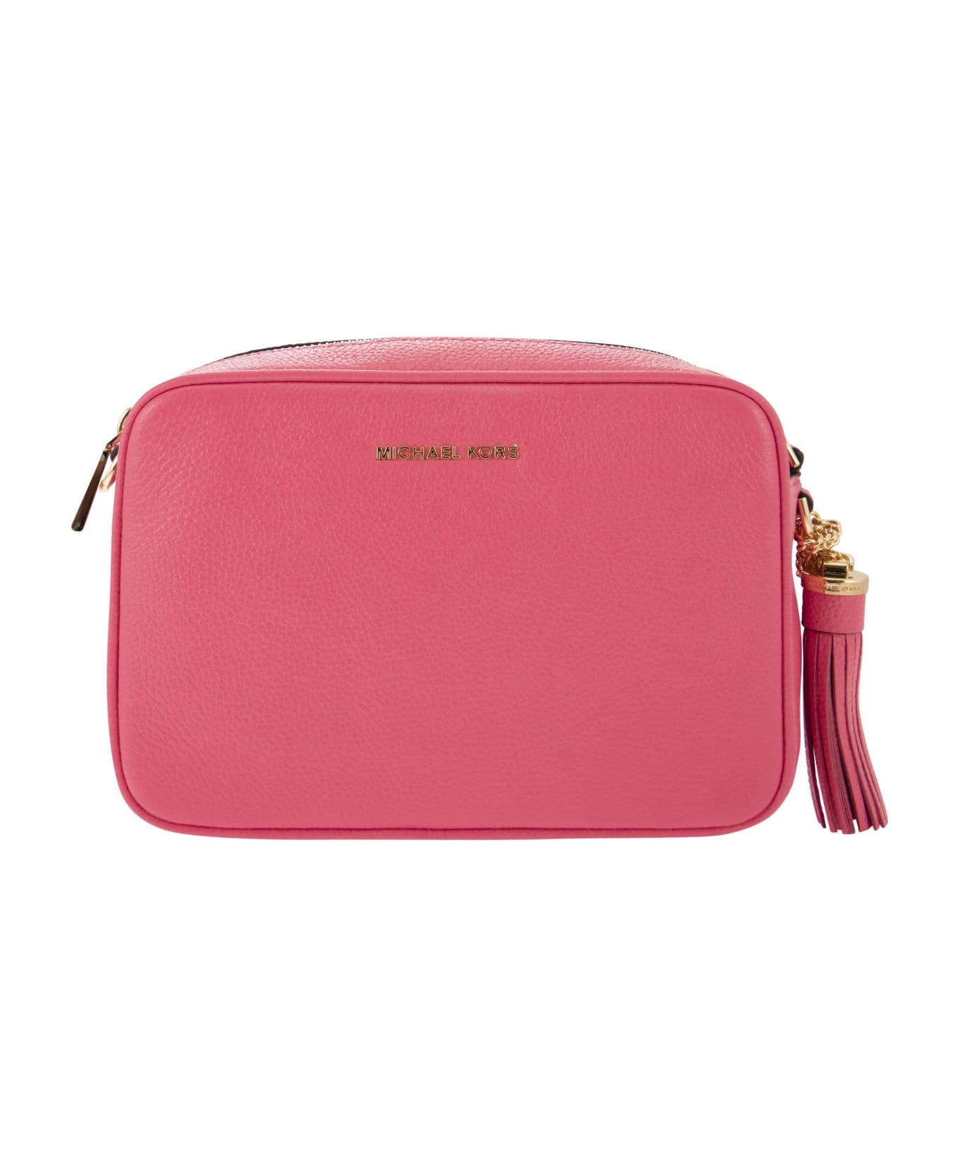 Michael Kors Ginny Leather Crossbody Bag - Pink