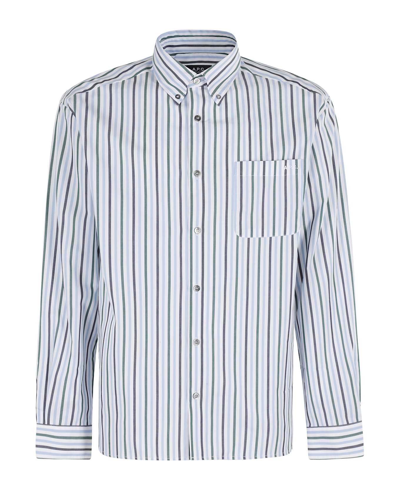 A.P.C. Chemise Mateo Logo - Iak Dark Navy