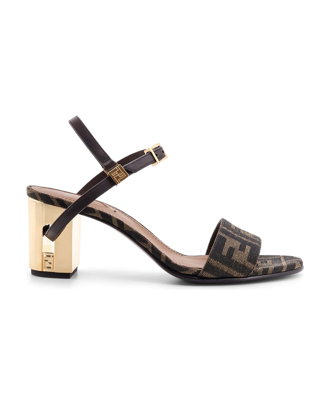 Fendi Delfina Sandals - Brown